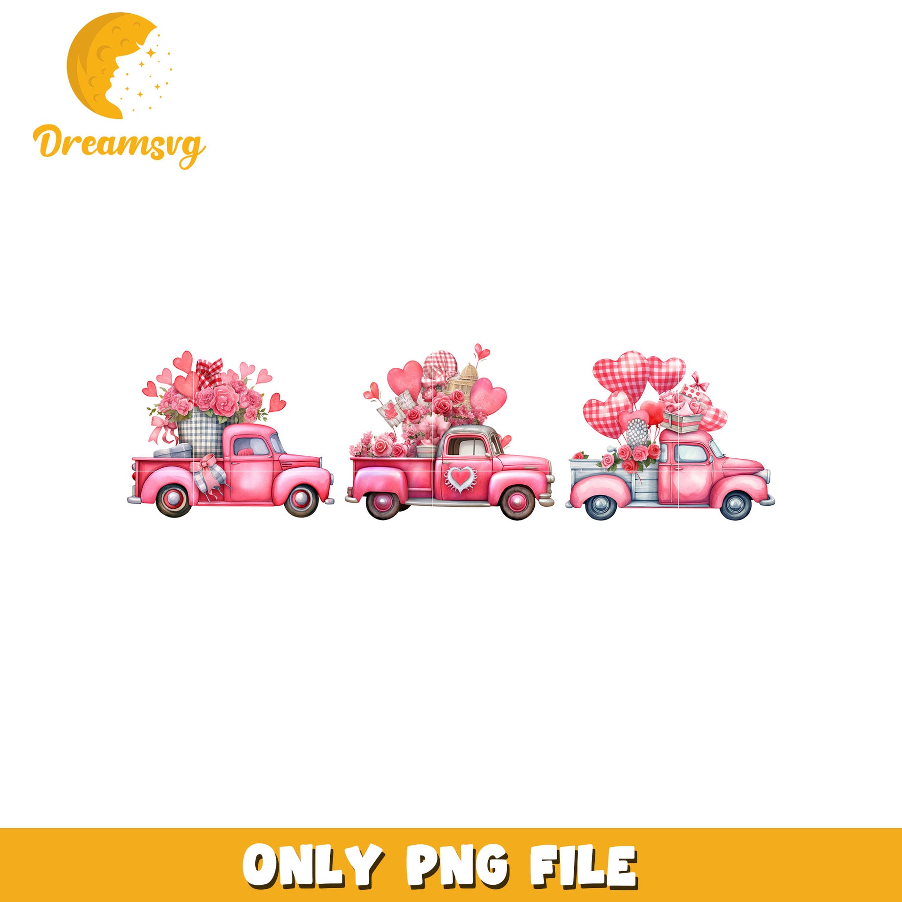 Valentine vintage car design png, car png, valentine day png