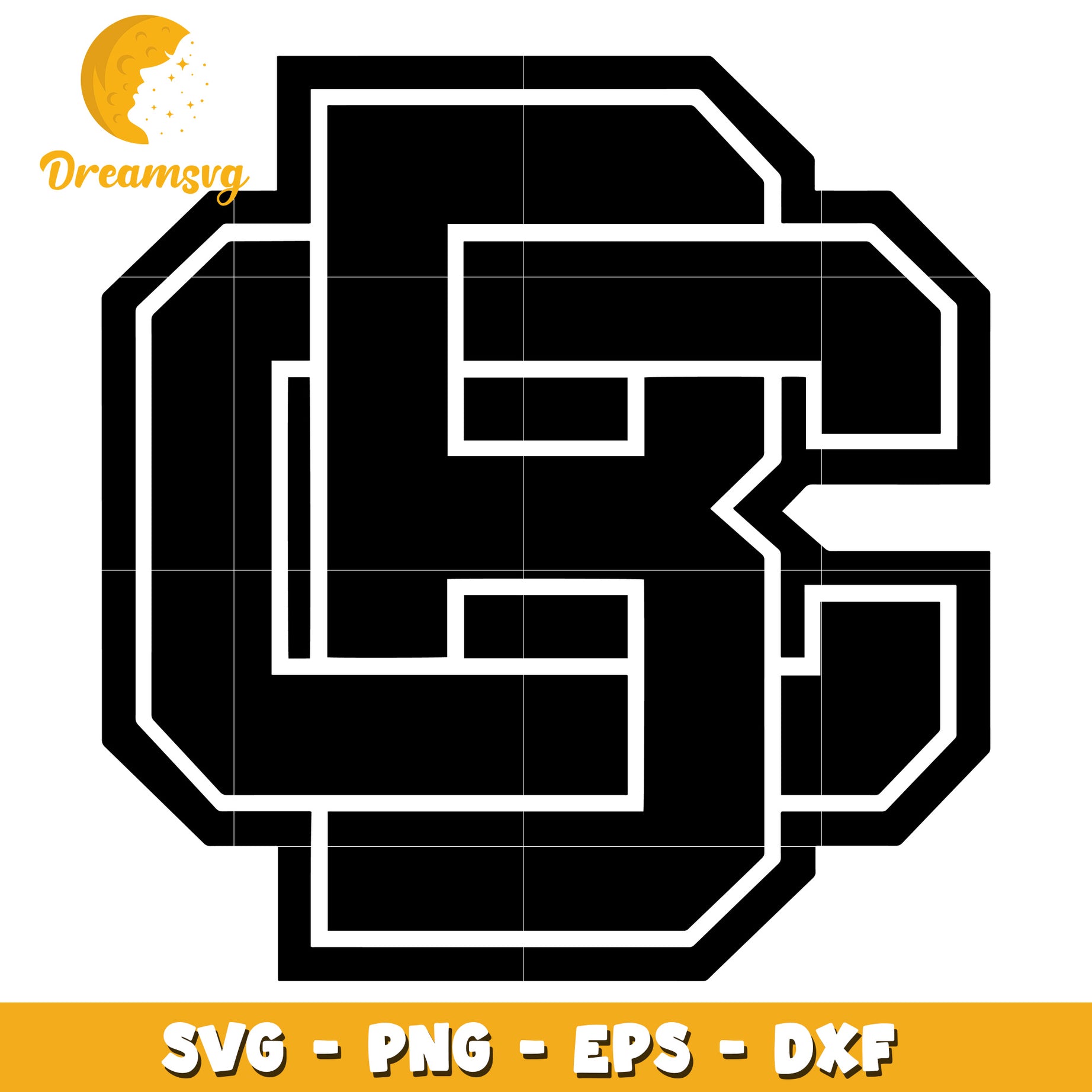 Varsity Letter G SVG Cut File