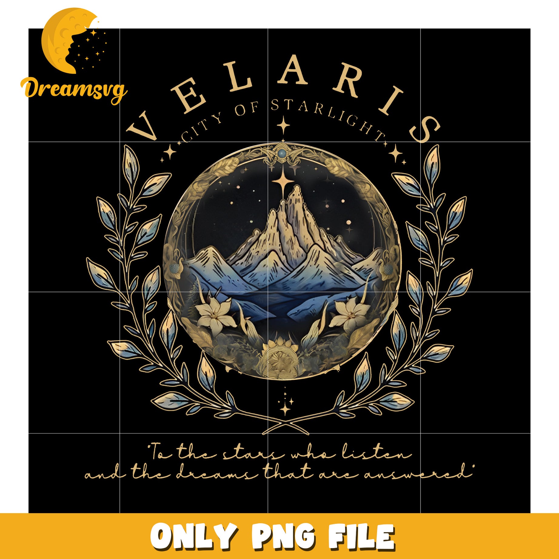 Velaris art festival gold png, night court celebration scene png