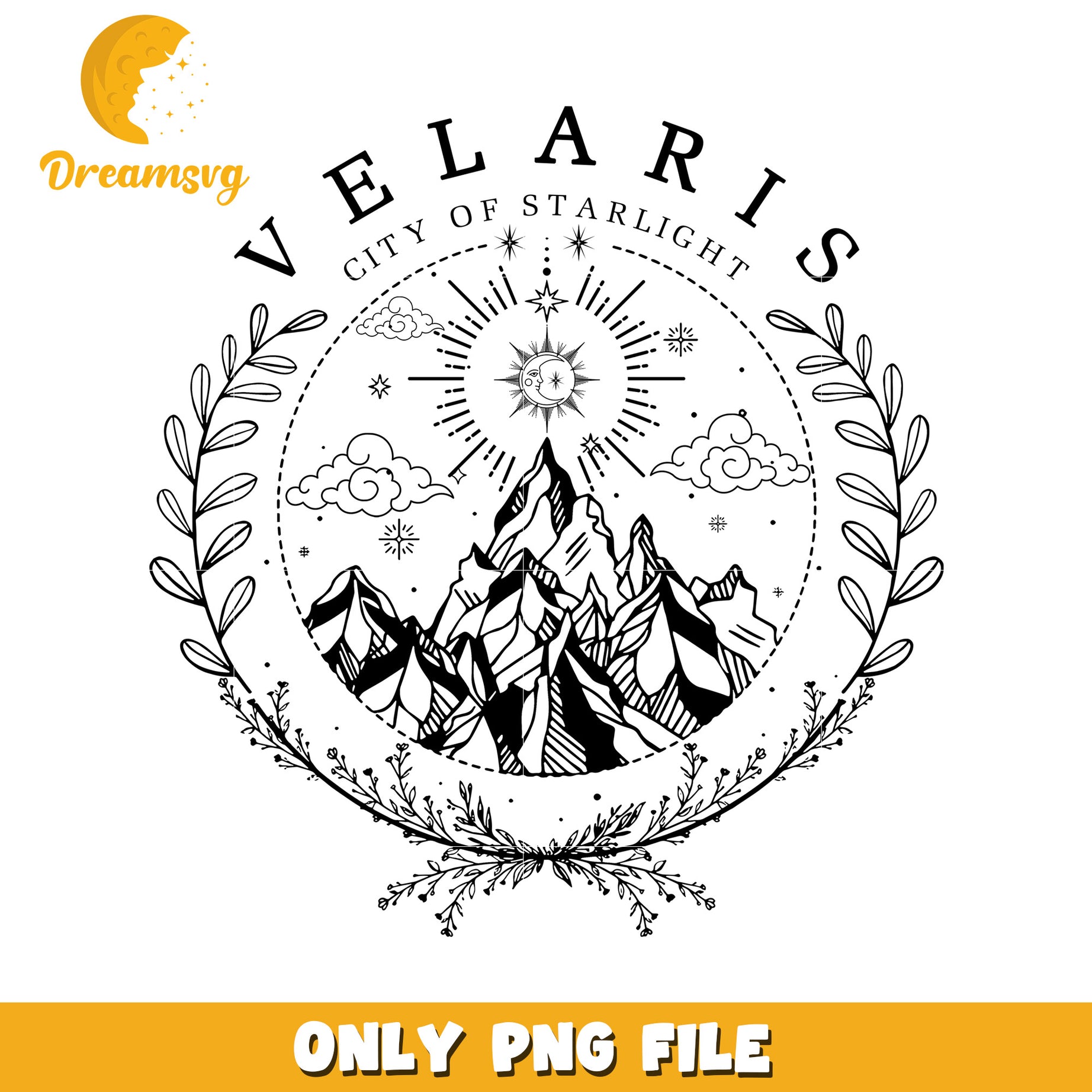 Velaris art png, night court realm png, starlight dream png
