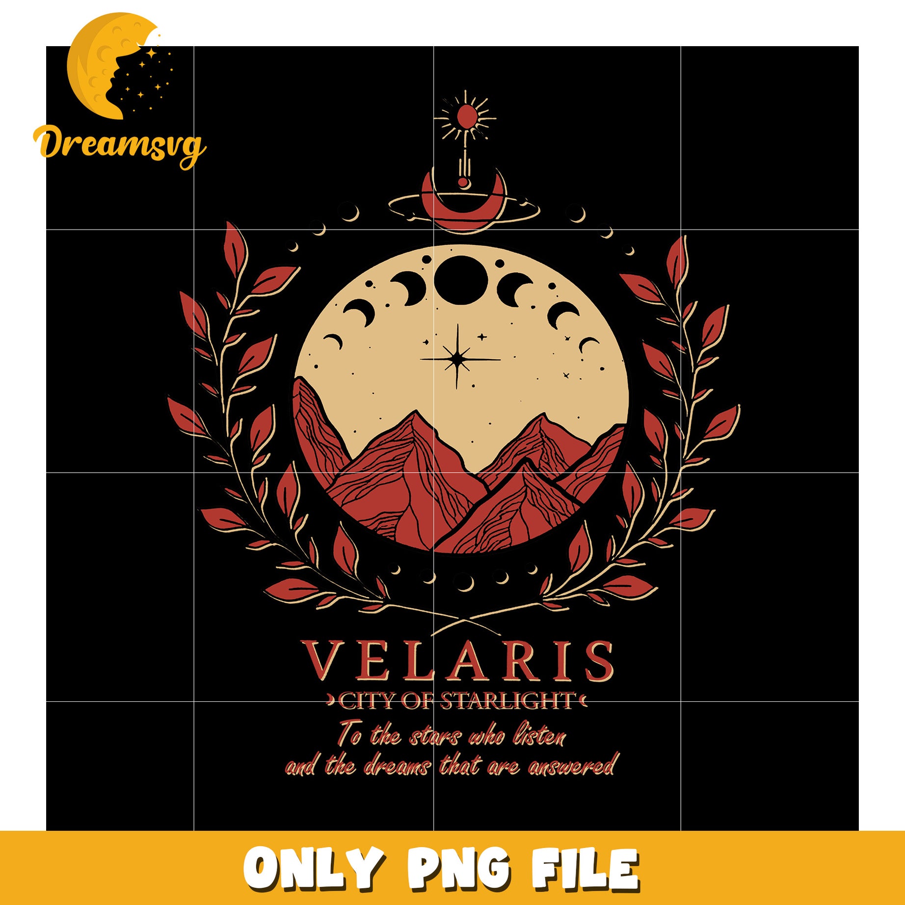 Velaris city png, star light dream png, night court realm png