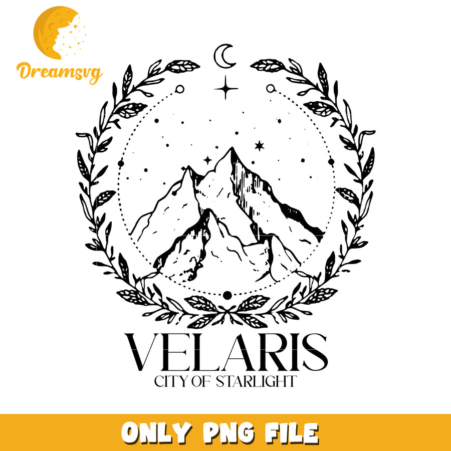 Velaris dark art png, night court city png, shadow realm png