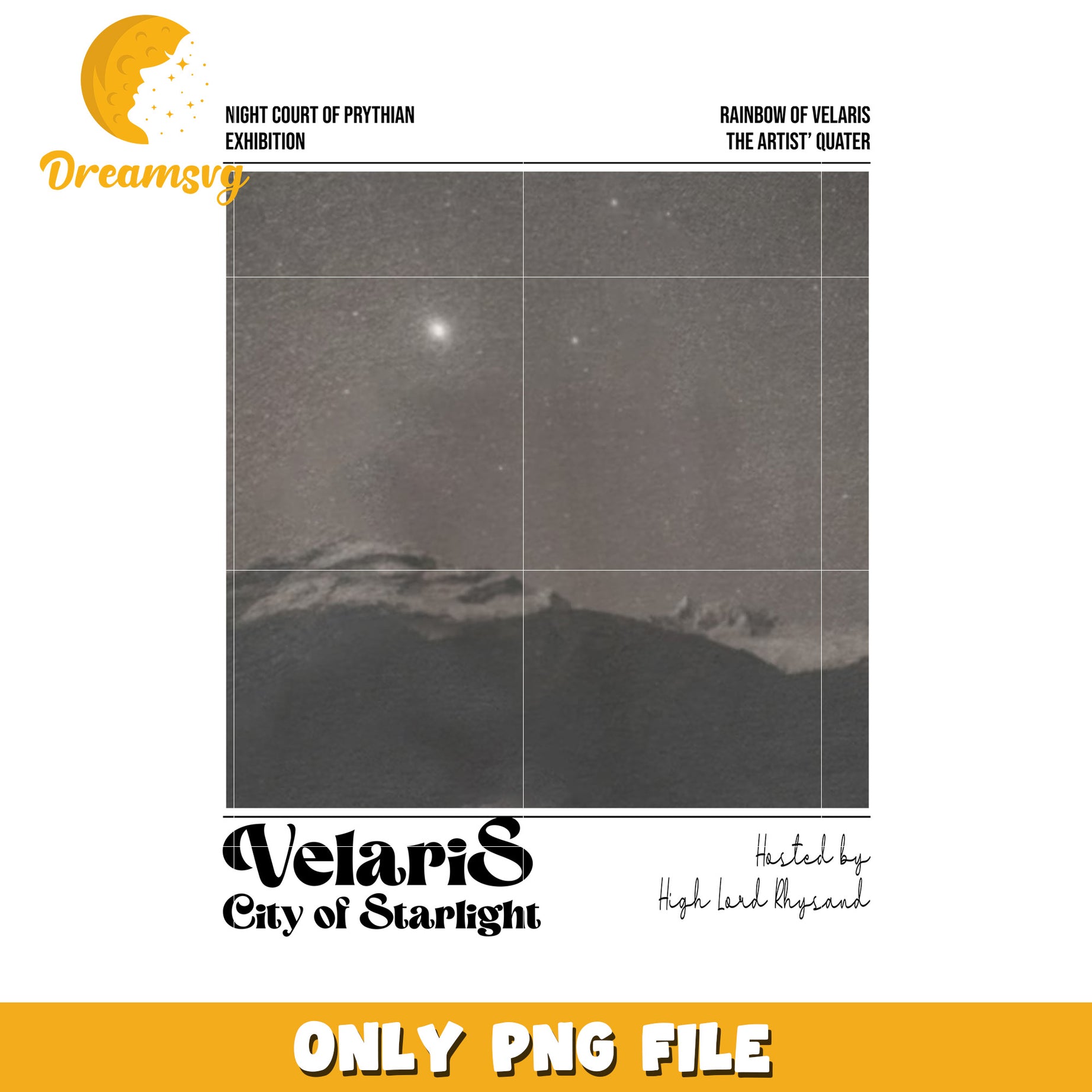 Velaris star png, night court dream png, starlight city art png