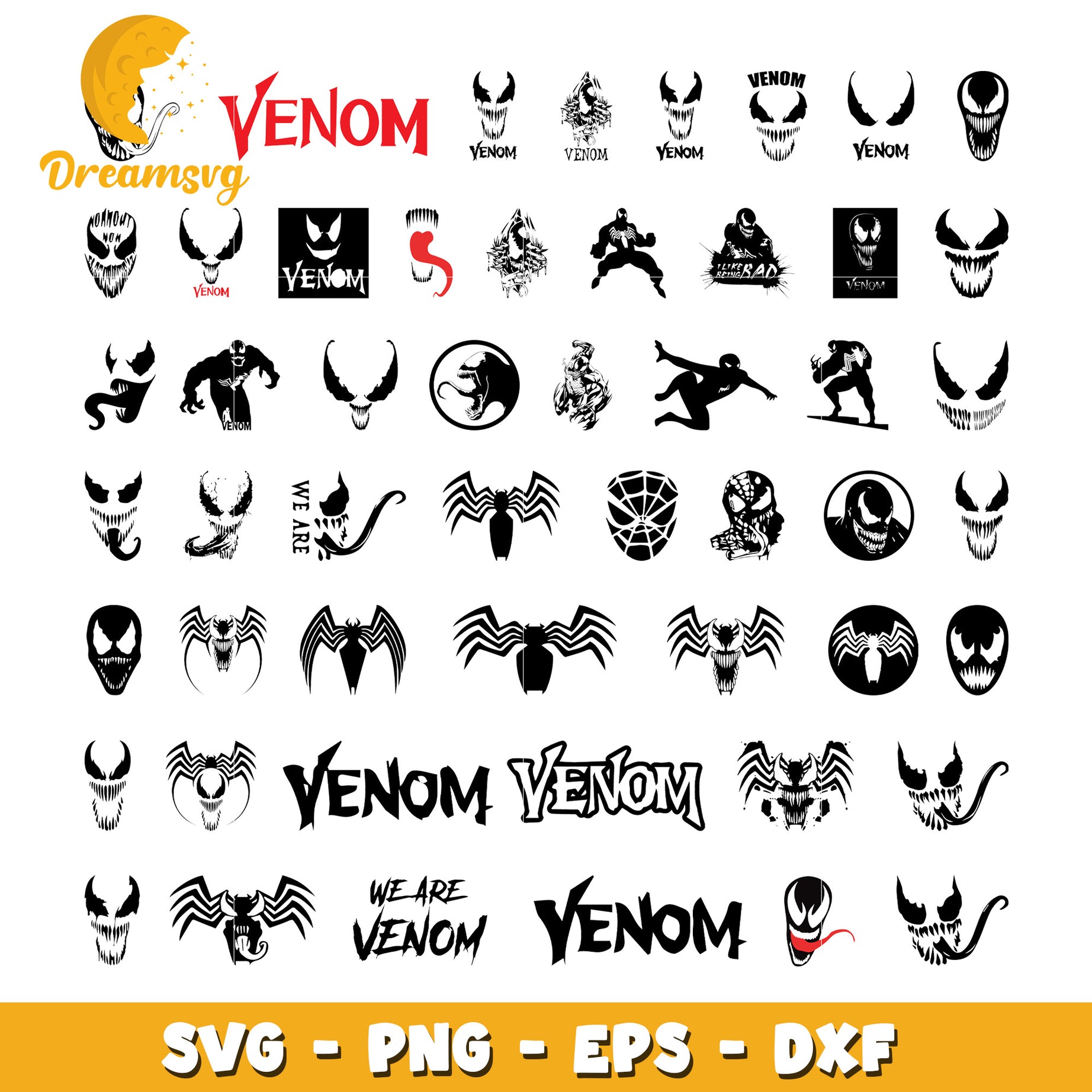 We are Venom bundle svg, giant venomous joro spiders svg