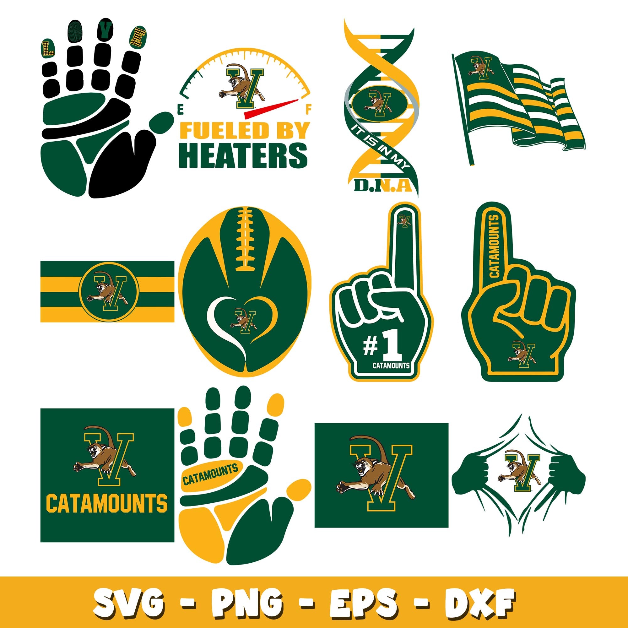 Vermont Catamounts Football logo Bundle svg, Vermont Catamounts logo
