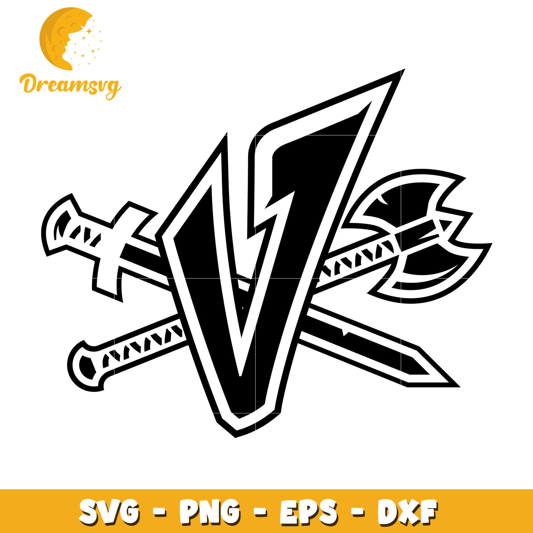 Viking Letter V SVG Cut File