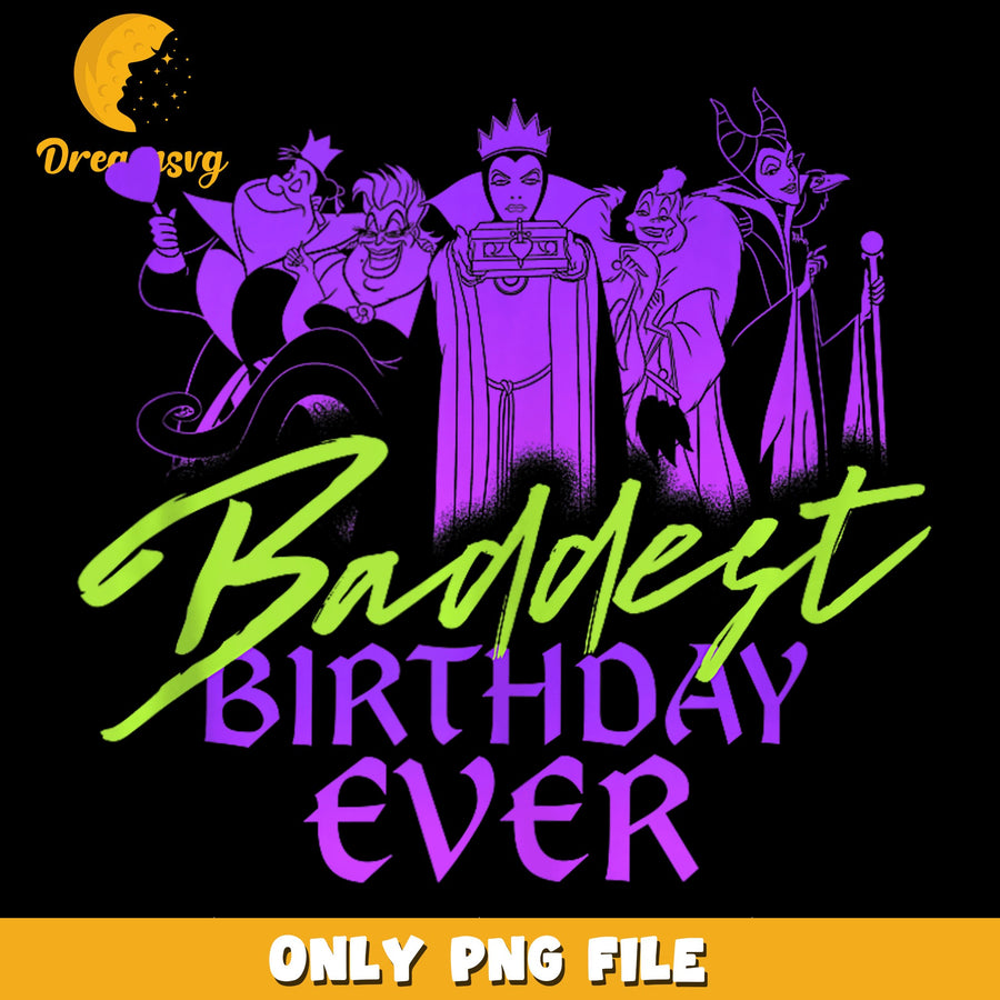 Villainous Celebration PNG, Birthday Design, Badass Art