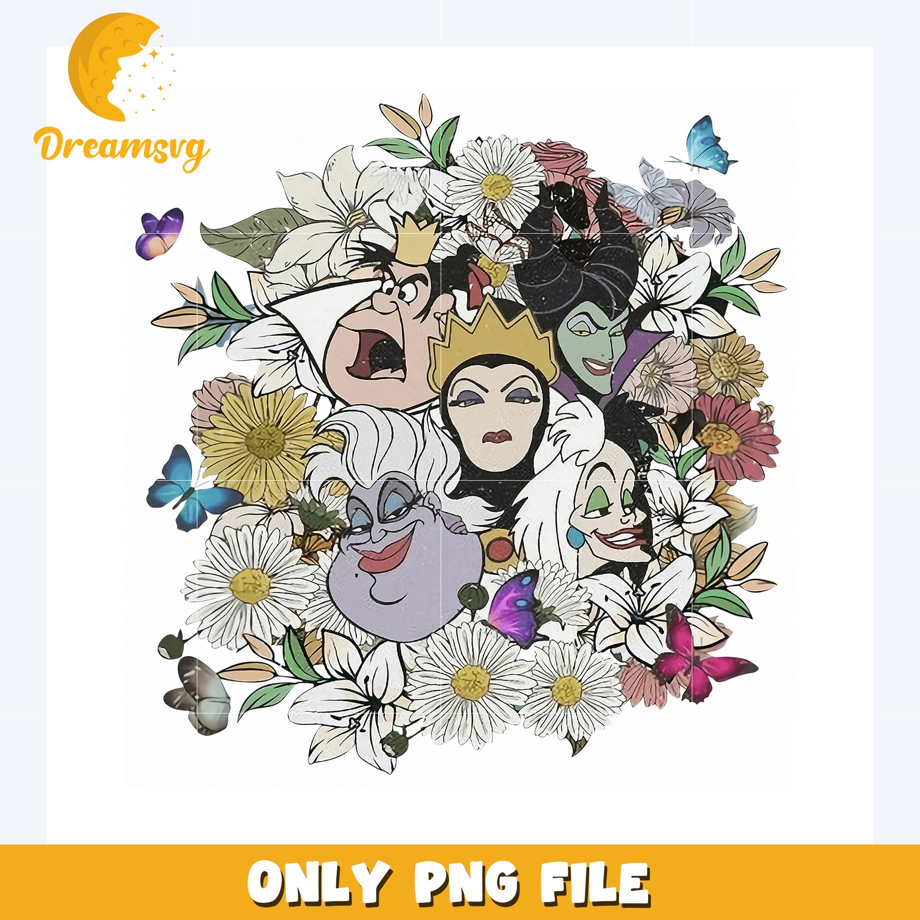 Villains flowers disney png, disneyland png, disney movies png