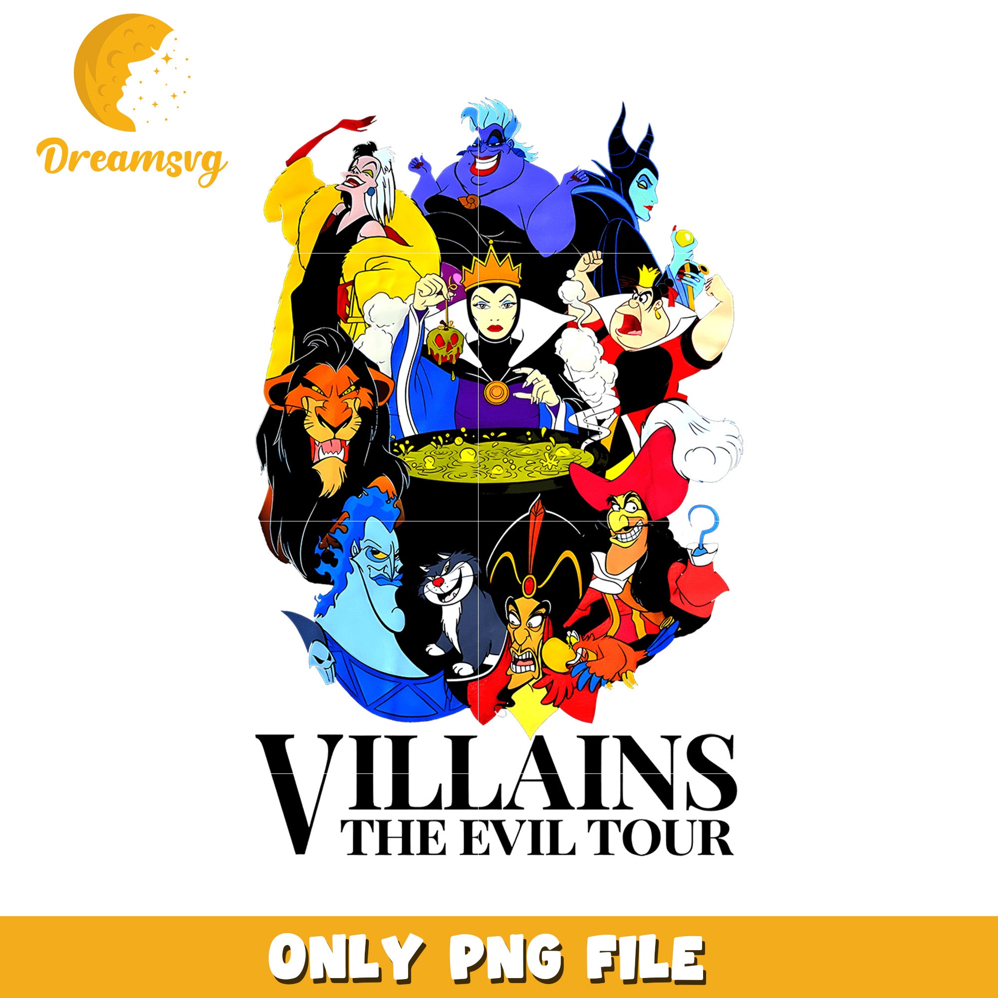 Villains the evil tour png, halloween decor png, halloween season​ png
