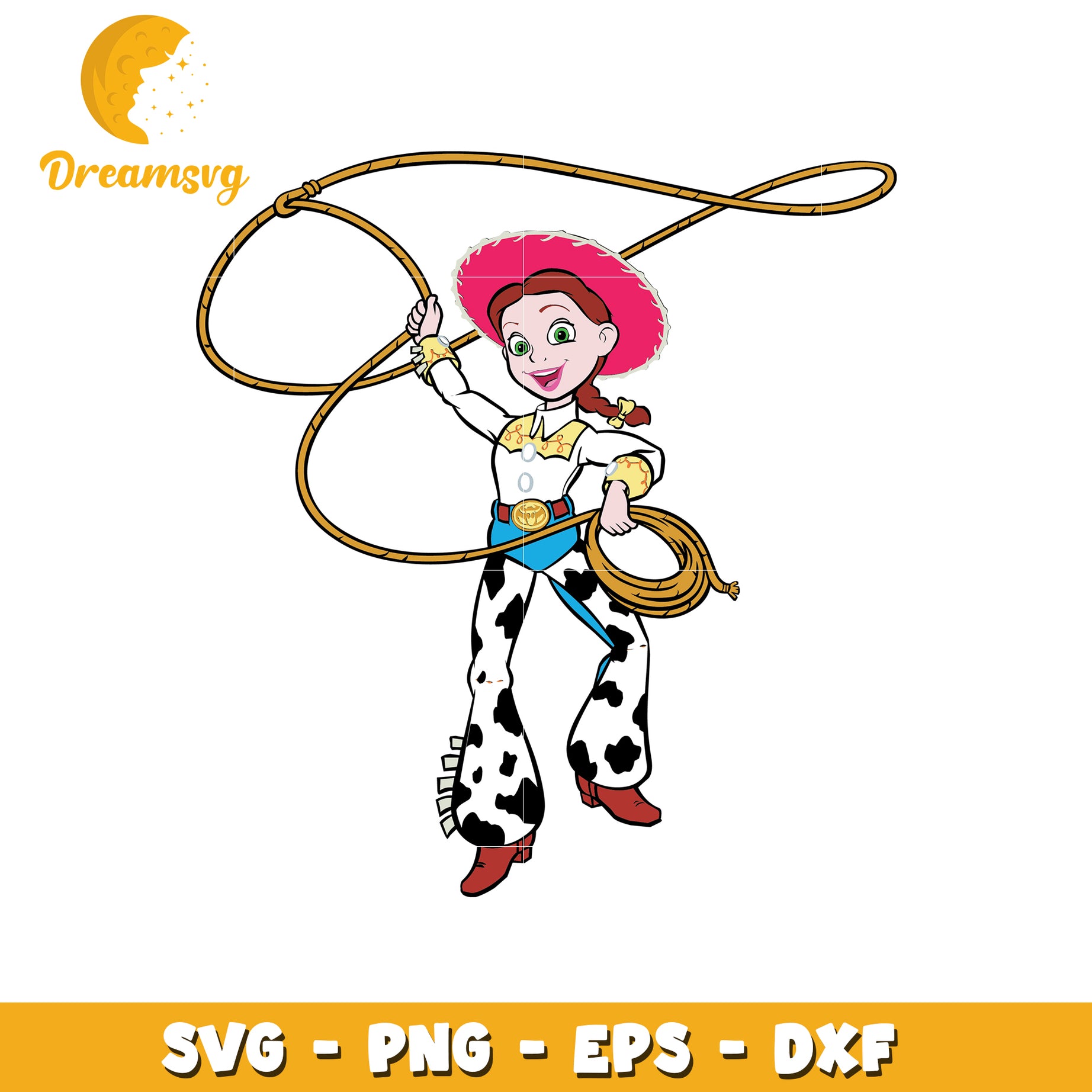Vintage Cowgirl SVG Clipart Design for Crafts