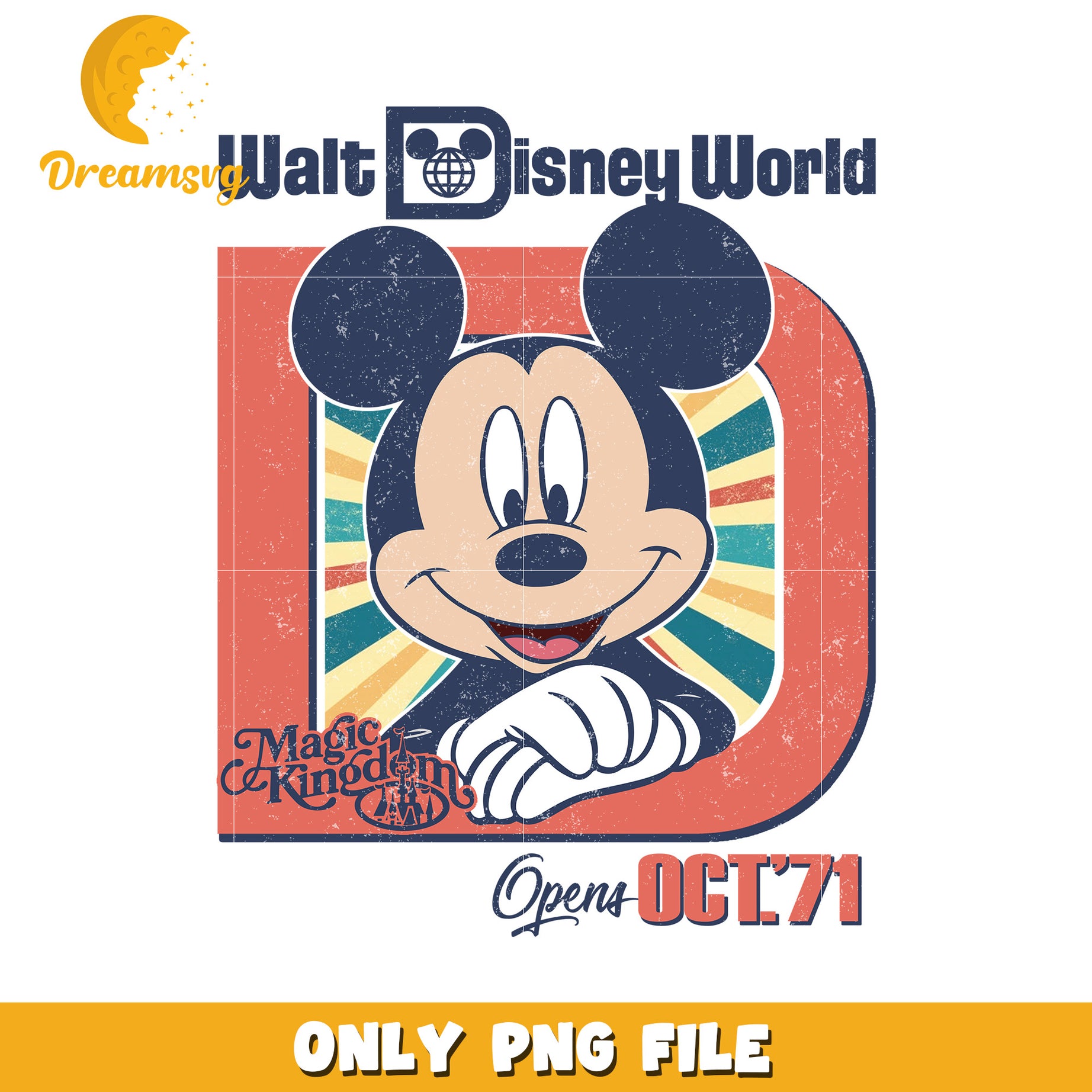 Vintage Mickey Mouse Disney World PNG