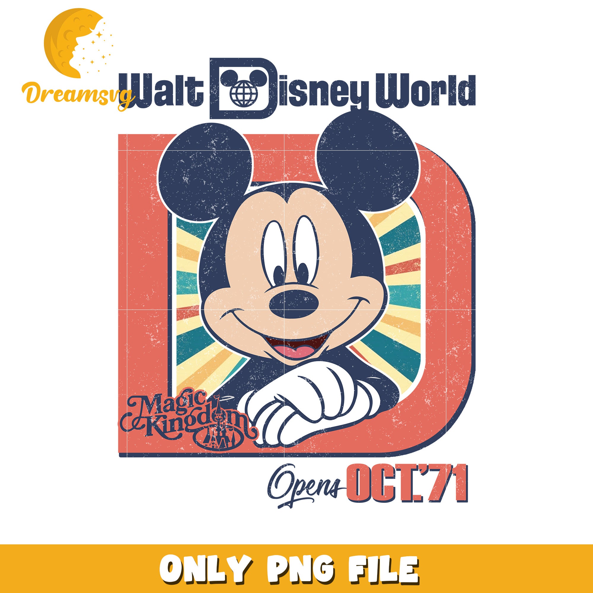 Vintage Mickey Mouse Disney World PNG