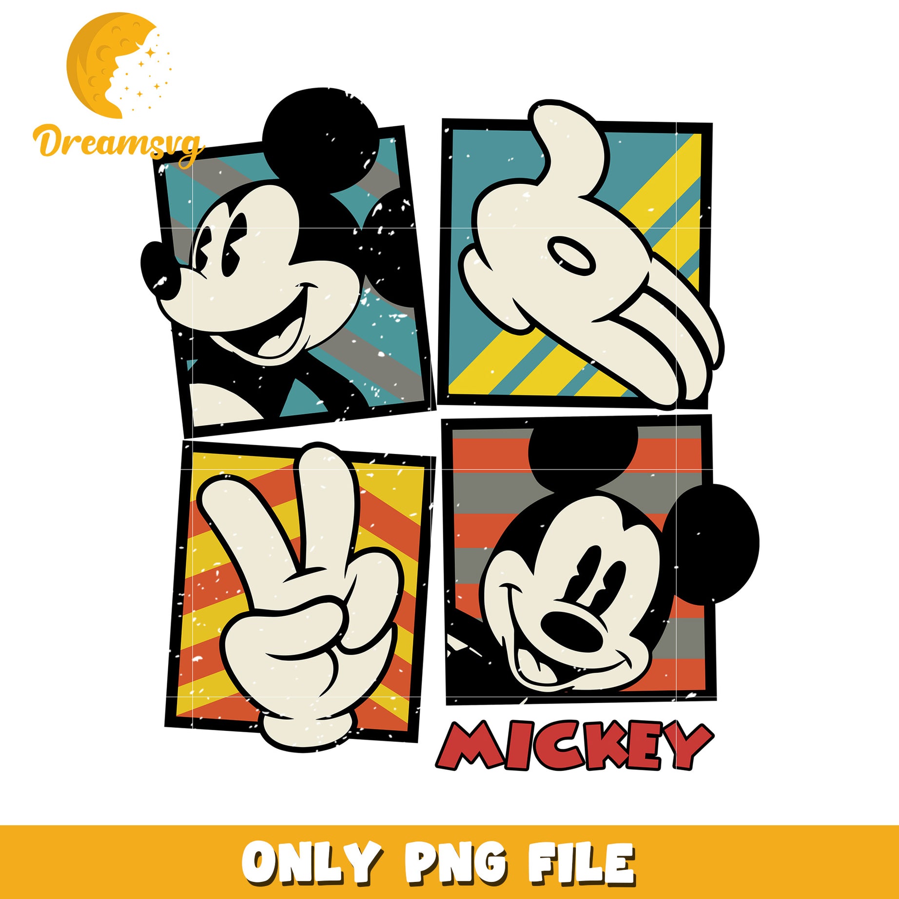 Mickey Design Vintage Mickey Mouse PNG Design – DreamSVG Store