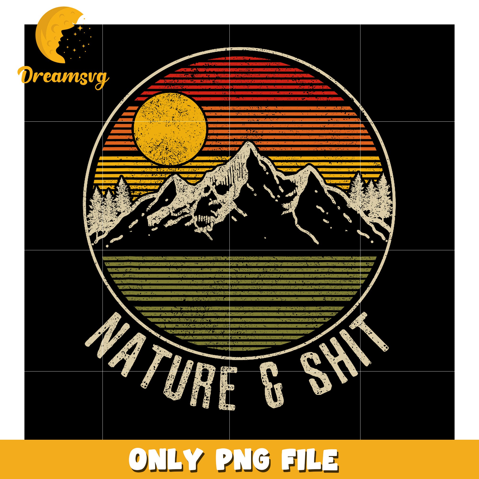 Vintage Nature & Shit Mountain PNG