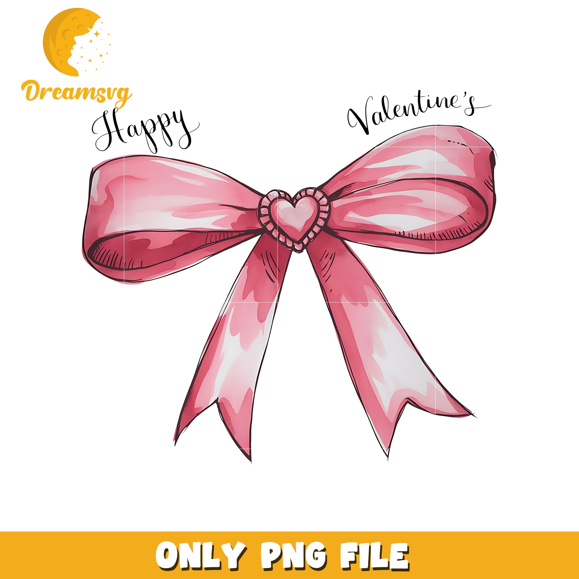 Vintage bow happy valentine png, bow png, valentine png
