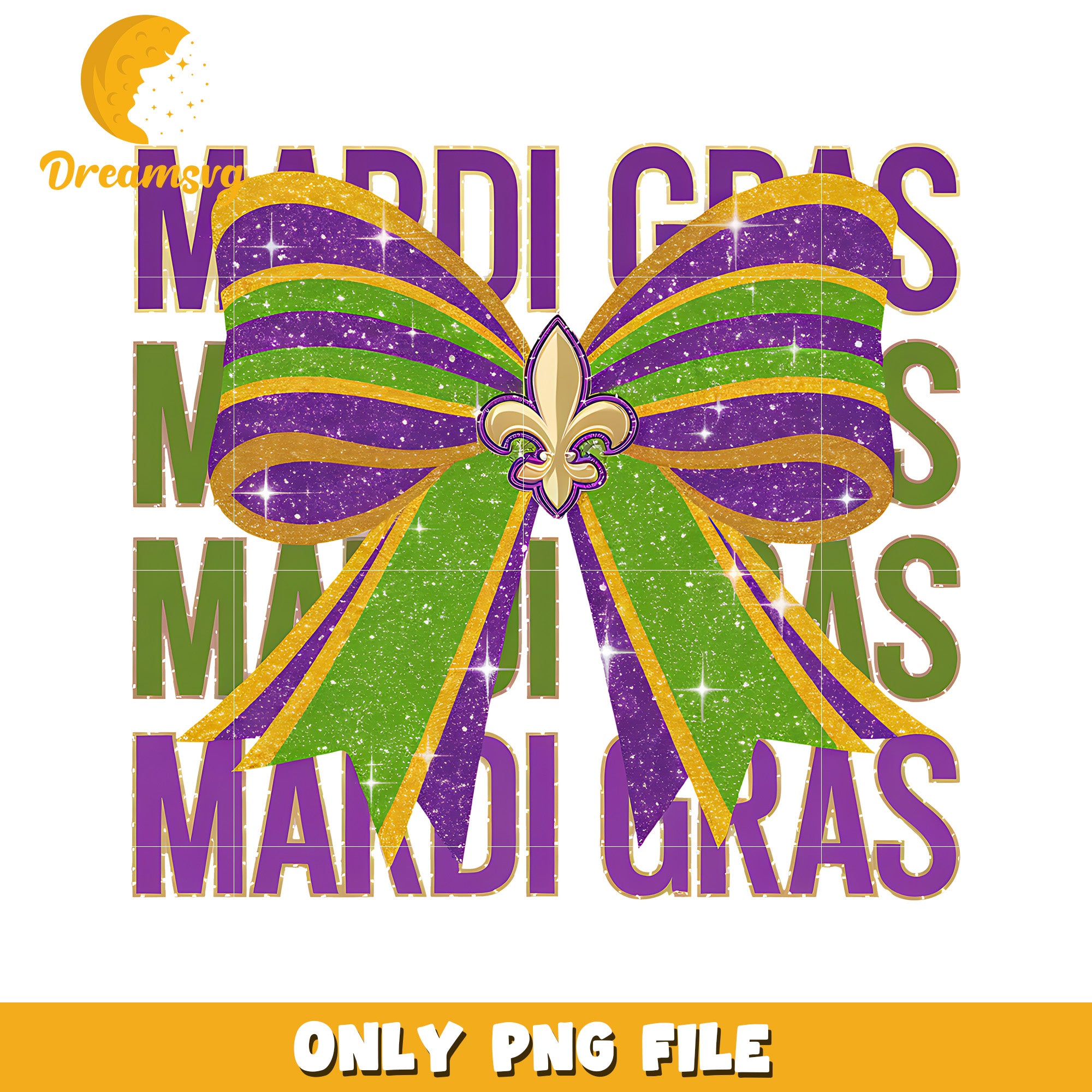 Vintage bow new orleans logo design png, mardi gras png, logo png