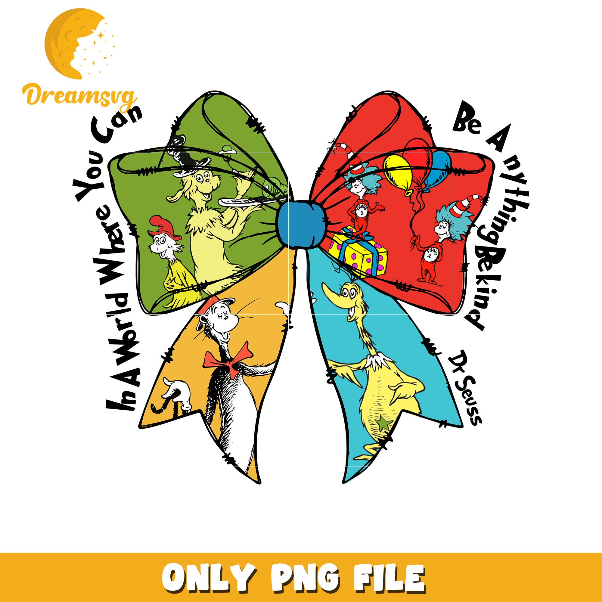 Vintage bow where you can be anything png, be kind png, quote png