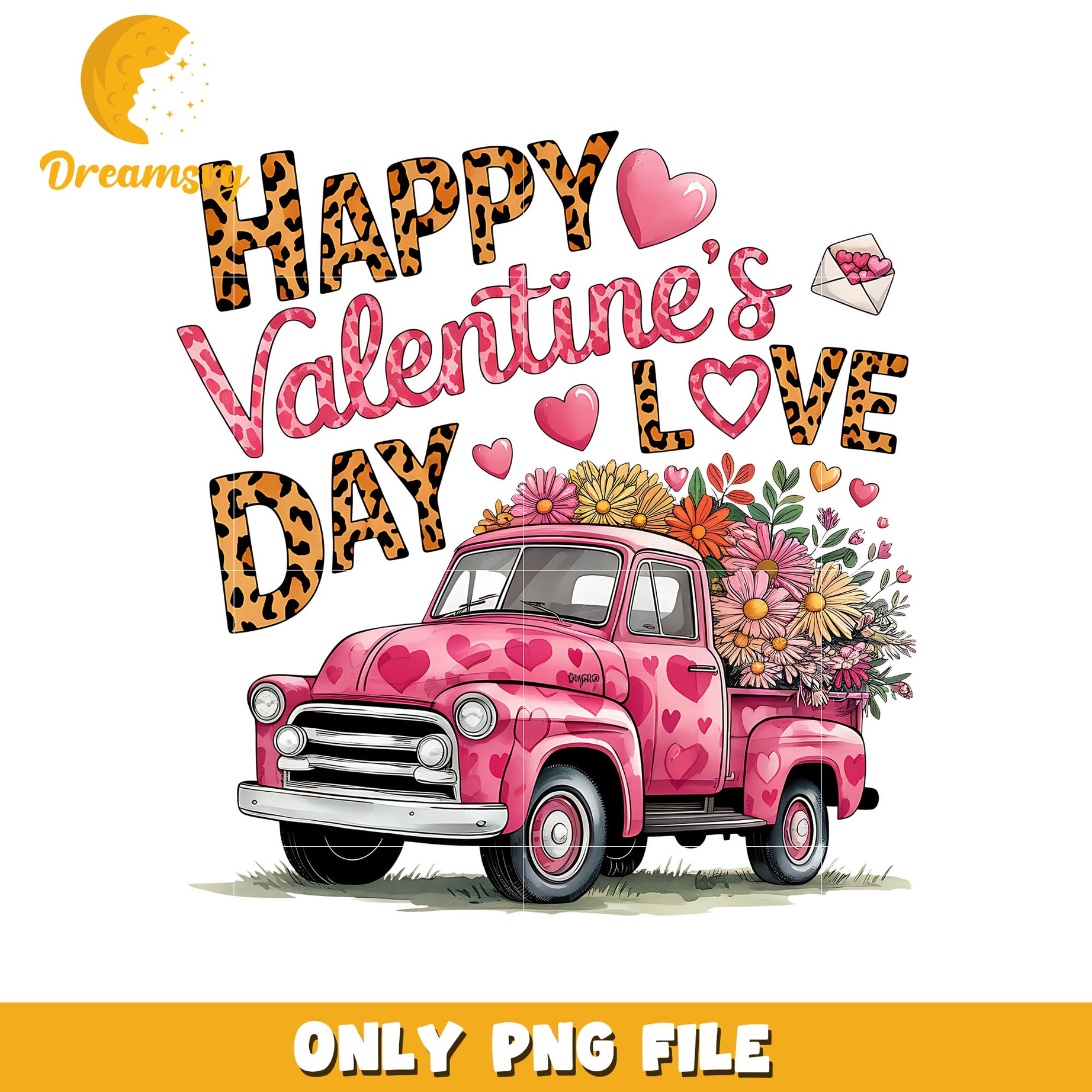 Vintage car happy valentine's day png, car png, valentine png