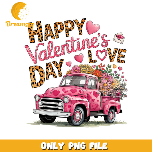 Vintage car happy valentine's day png, car png, valentine png