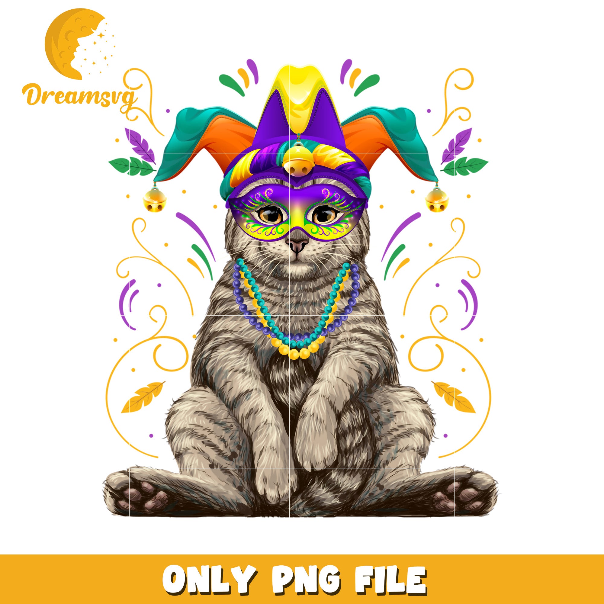 Vintage cat mardi gras hat png, mardi gras colors png, cat png