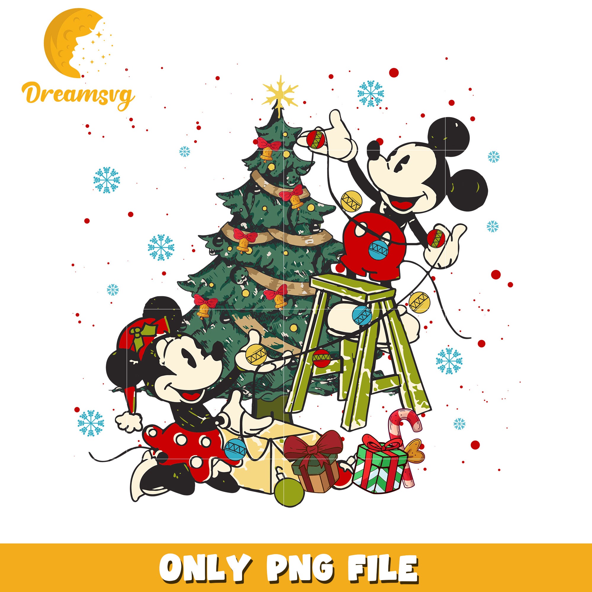 Vintage christmas disney png, christmas magic png, disney holiday png