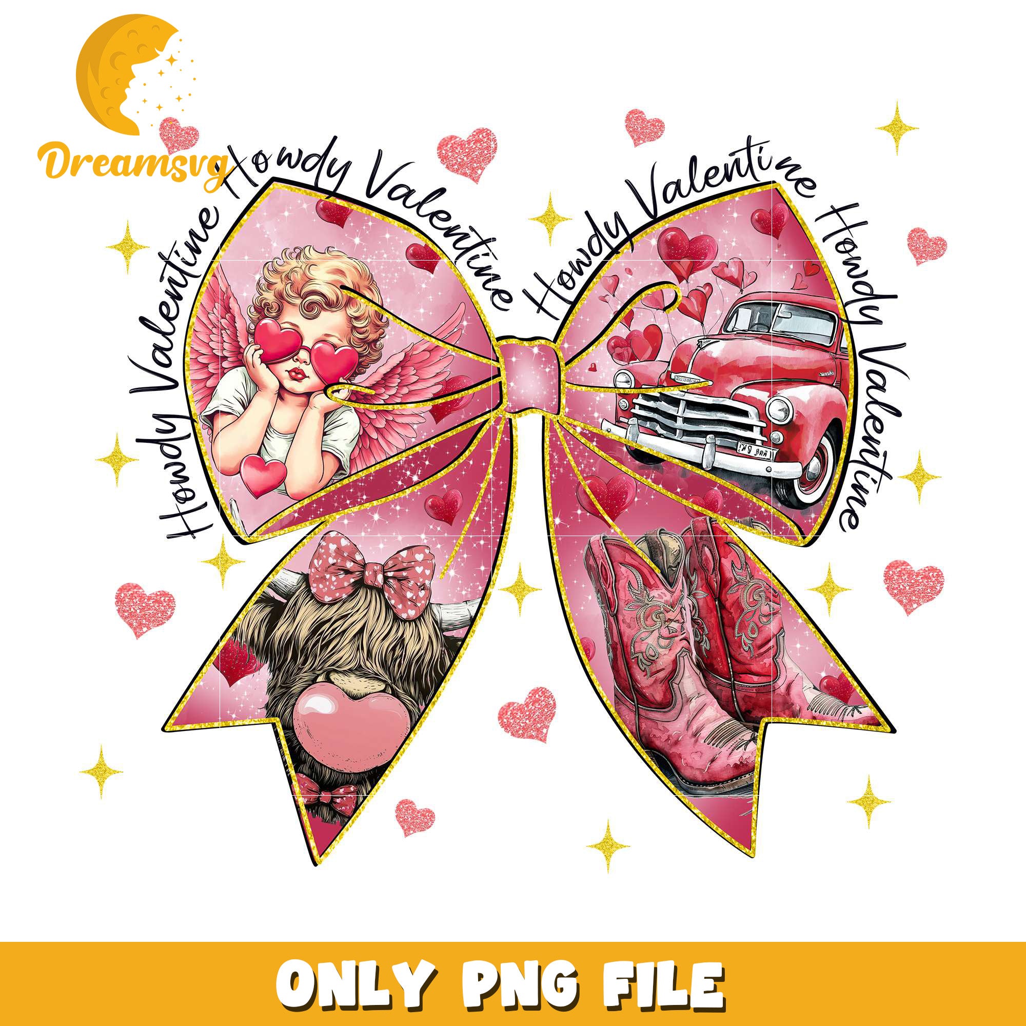 Vintage cowboy bow howdy valentine png, howdy valentine png