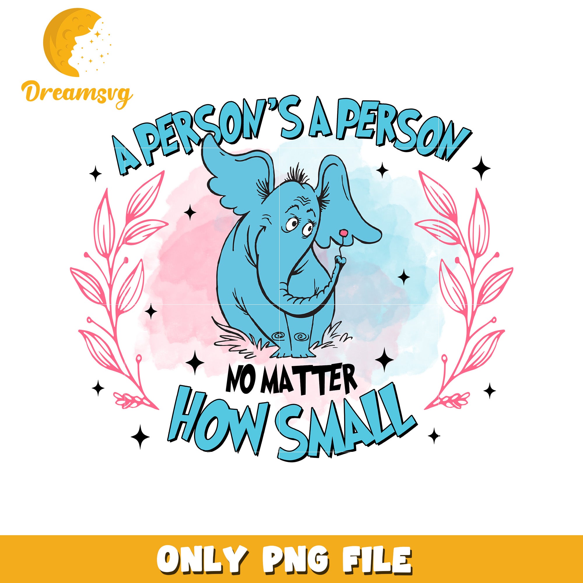 Vintage horton no matters how small png, dr seuss png, cartoon png