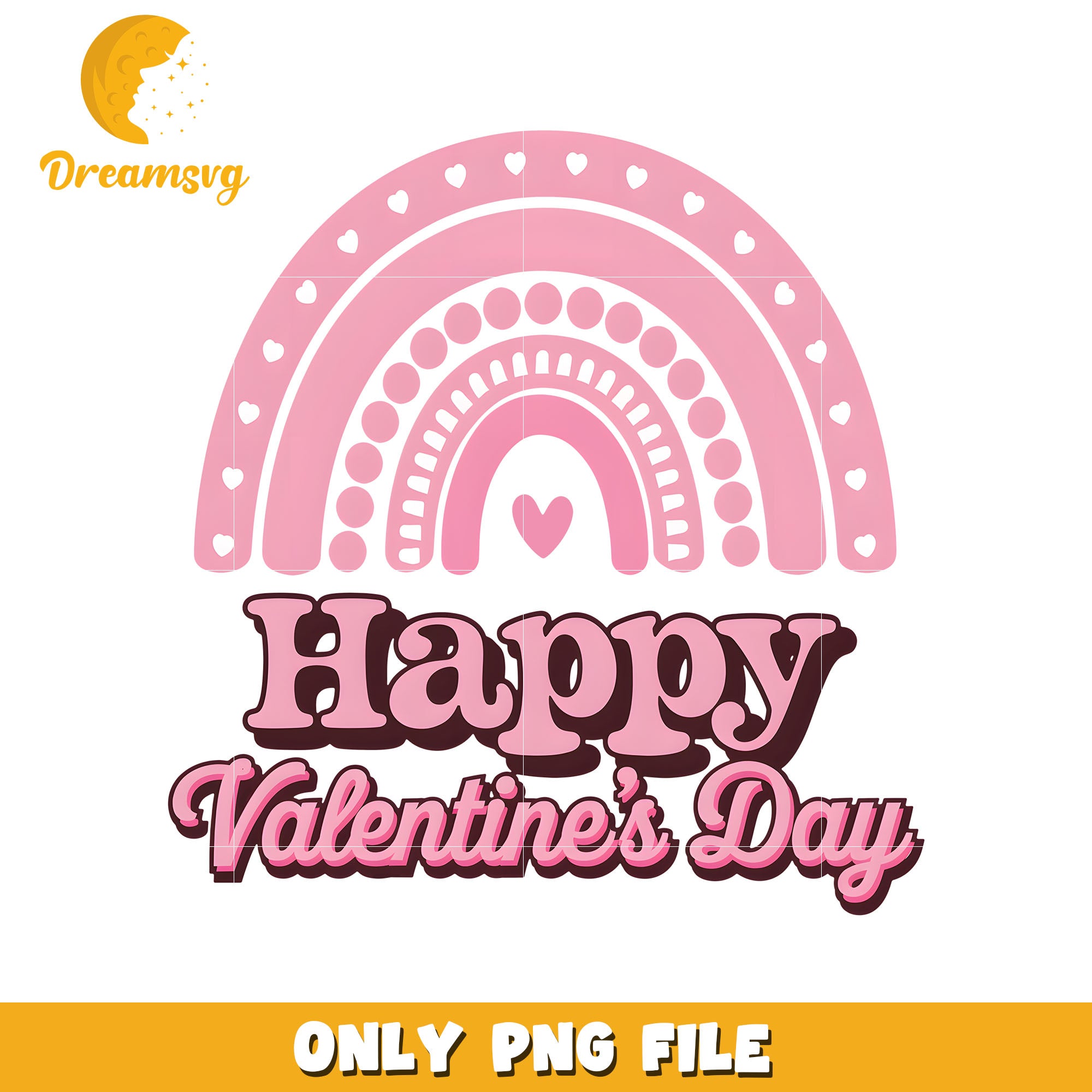 Vintage rainbow valentine's day design png, valentine png