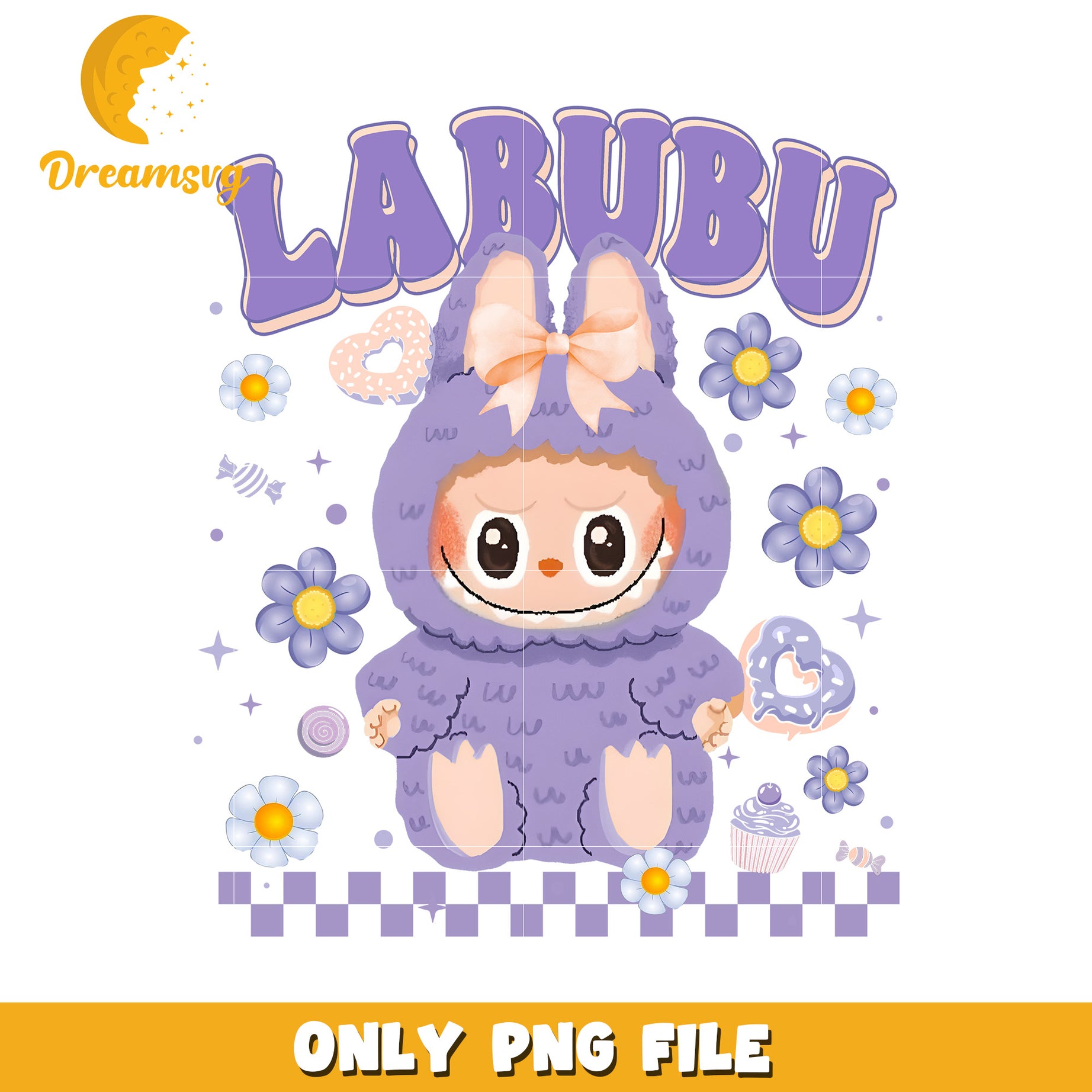 Violeet labubu png, labubu clothes​ png, labubu macaron png