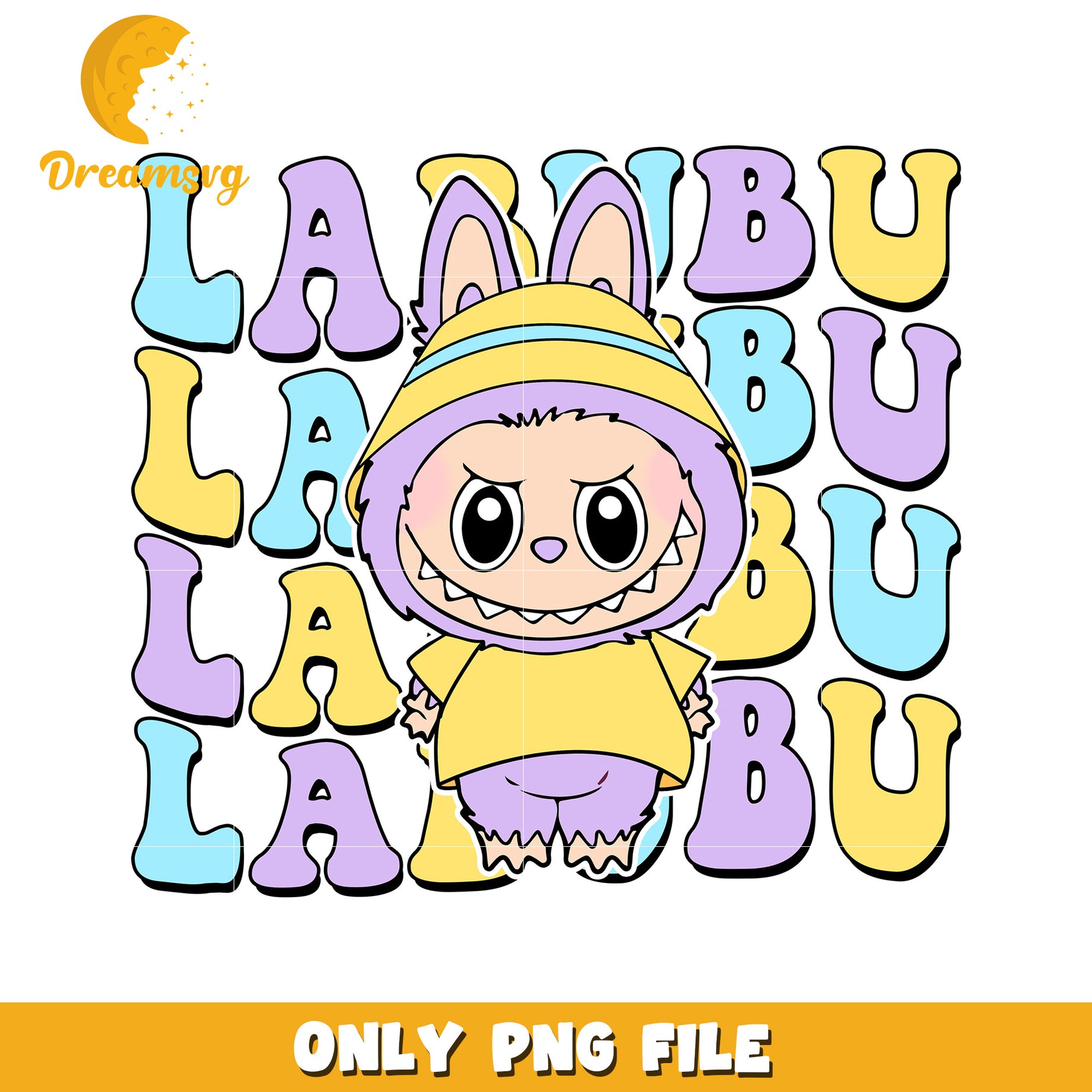 Violet cute labubu design png, popmart laubu png, cute labubu toys png