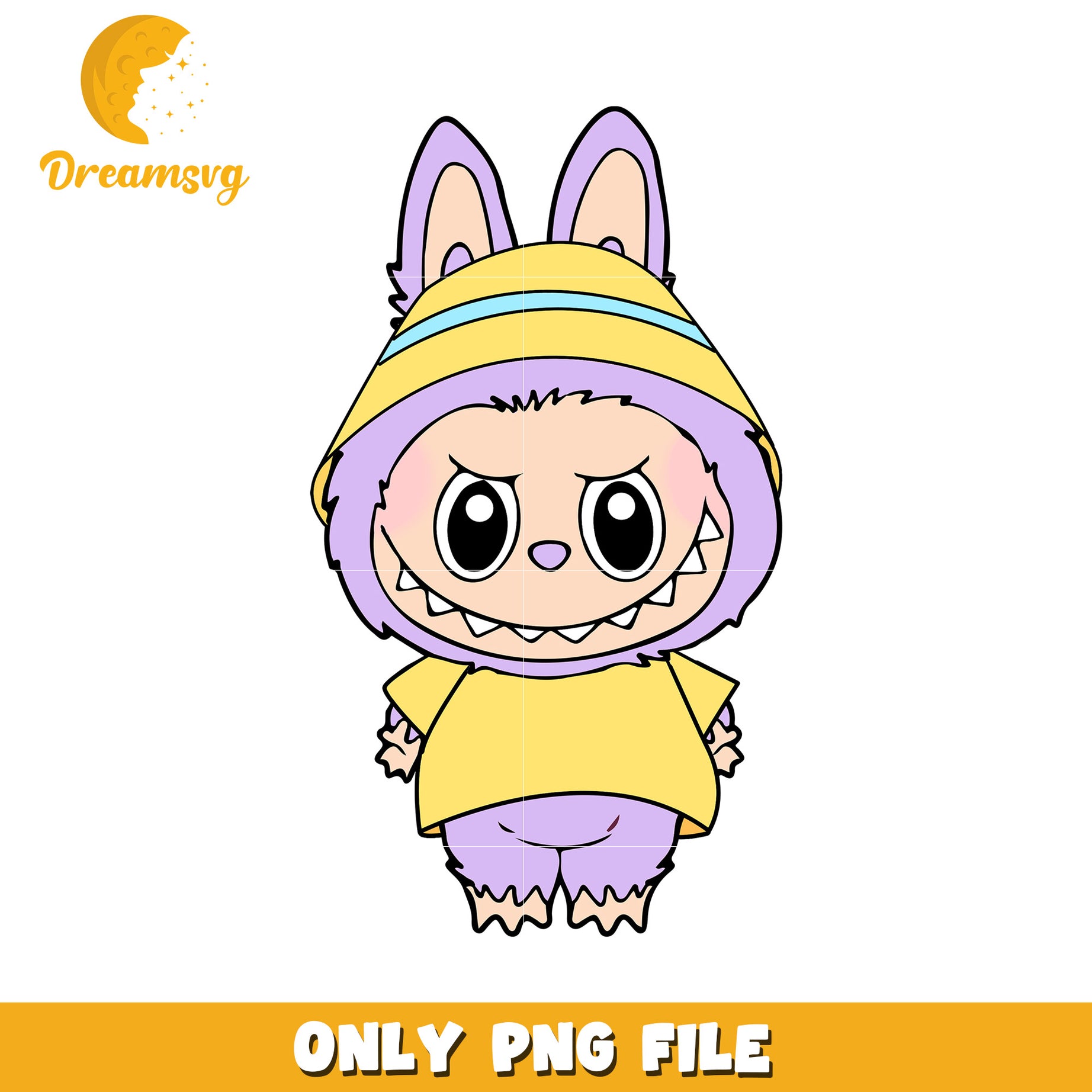 Violet labubu png, cute labubu​ png, labubu cartoon​ png