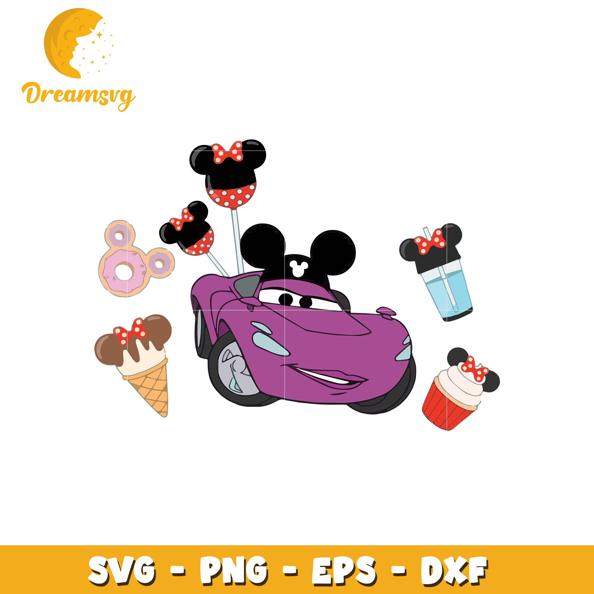 Violet ramone car design svg, disney characters svg, disney world svg