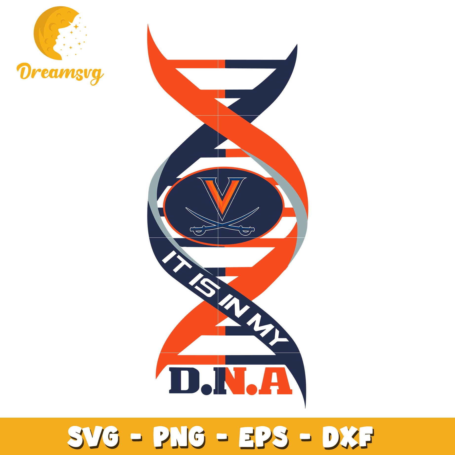 Virginia Tech DNA SVG Cut File