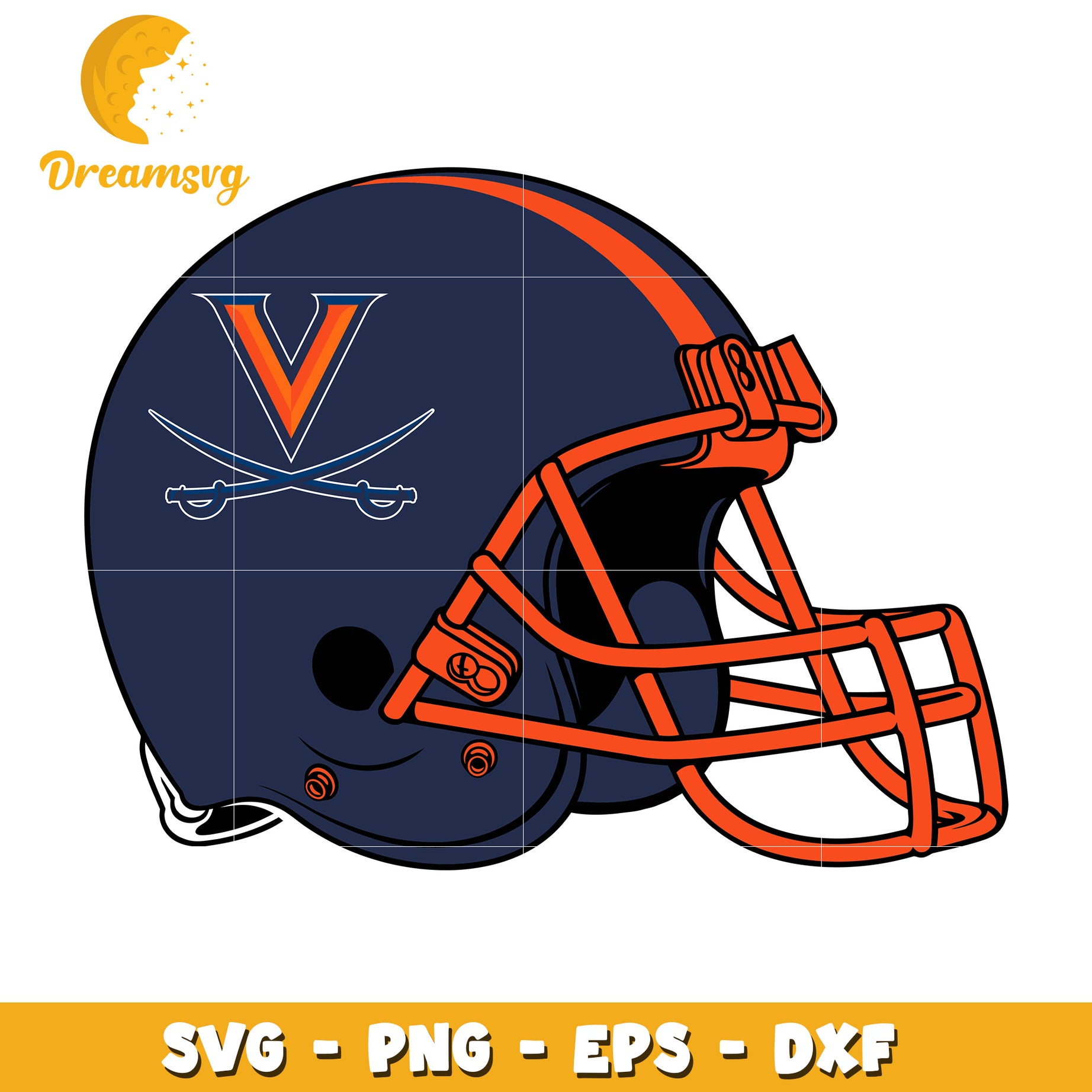 Virginia Tech Football Helmet SVG PNG EPS DXF