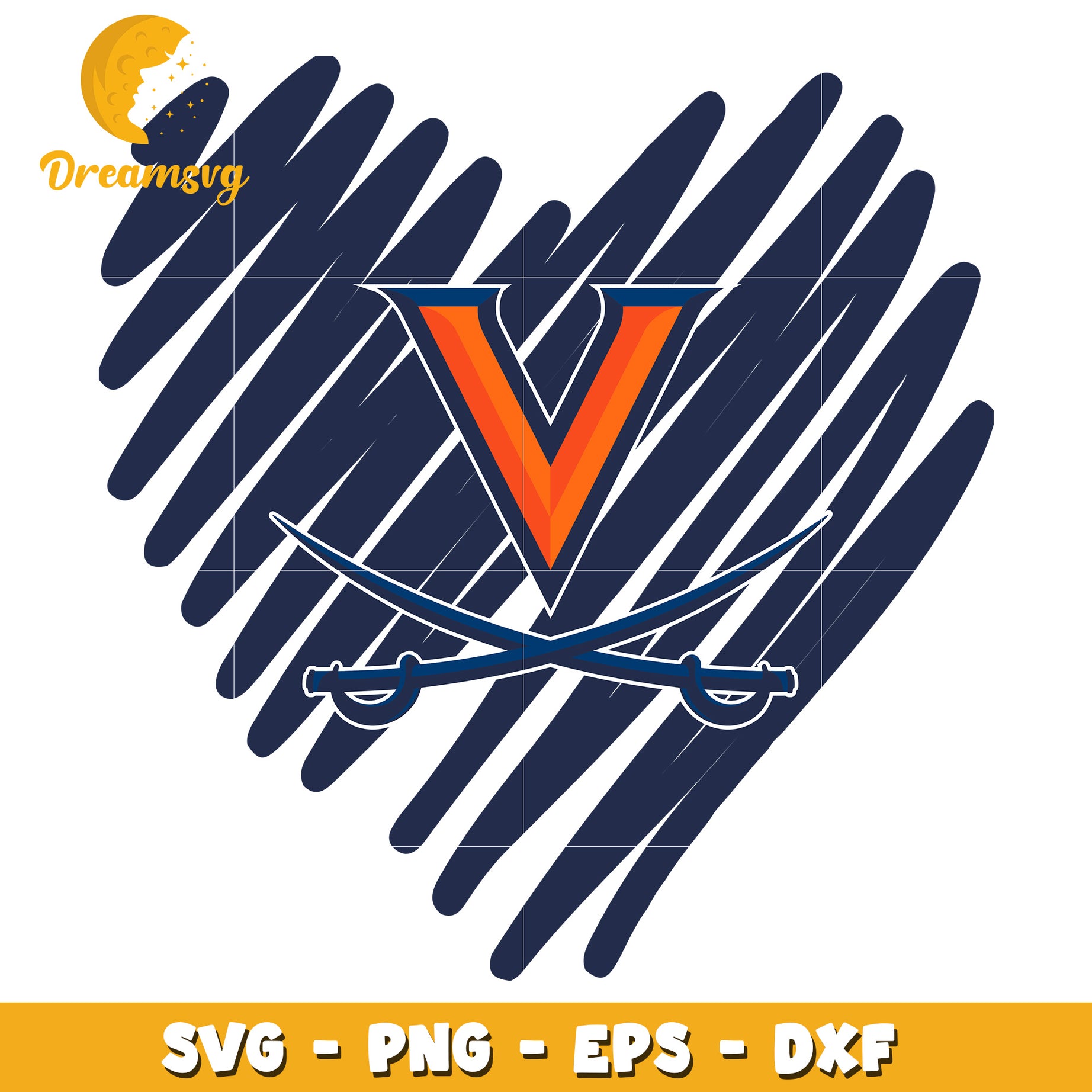 Virginia Tech Heart SVG Cut File