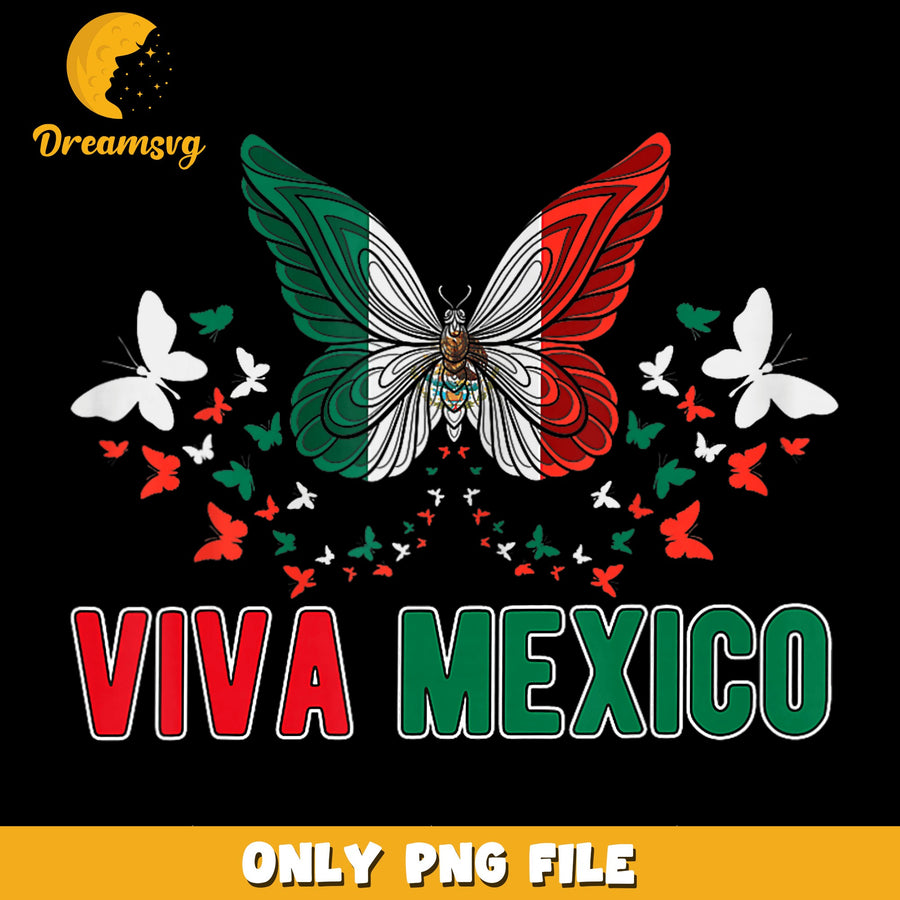 Viva Mexico PNG, Butterfly Art Design, Cultural