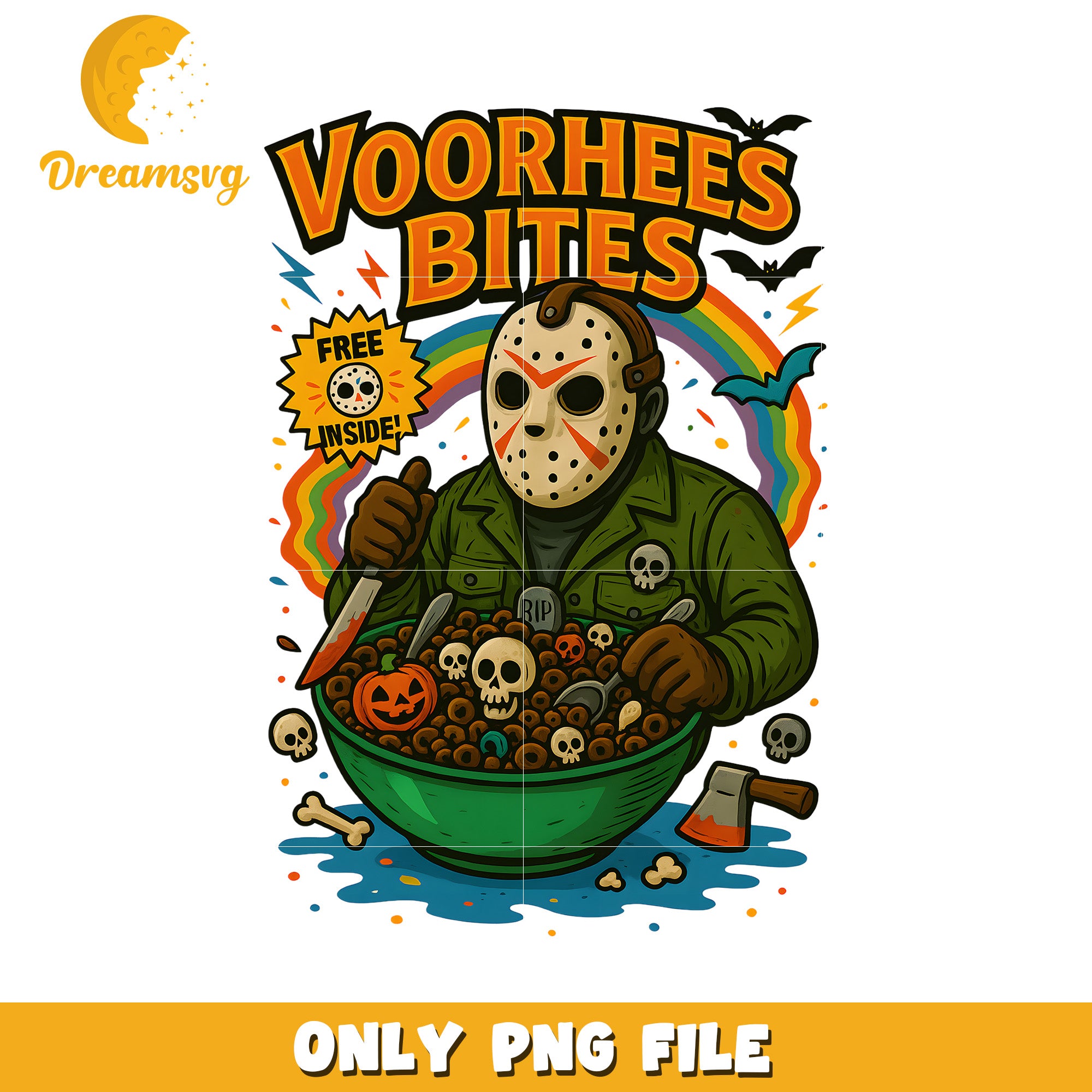 Voorhees bites png, halloween town png, happy design png