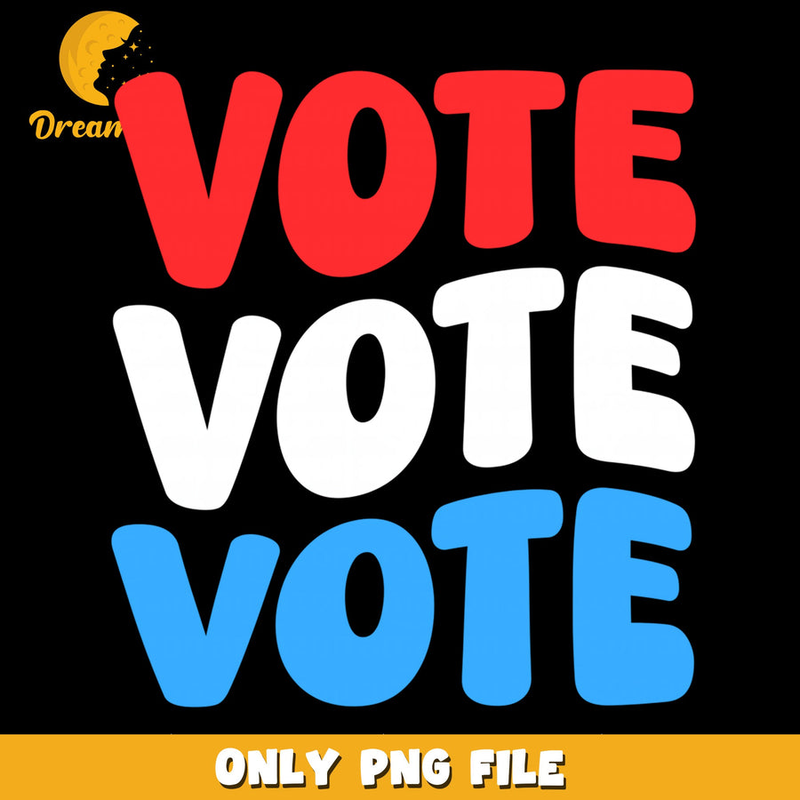 Vote Design PNG, Election Theme, Patriotic Art PNG