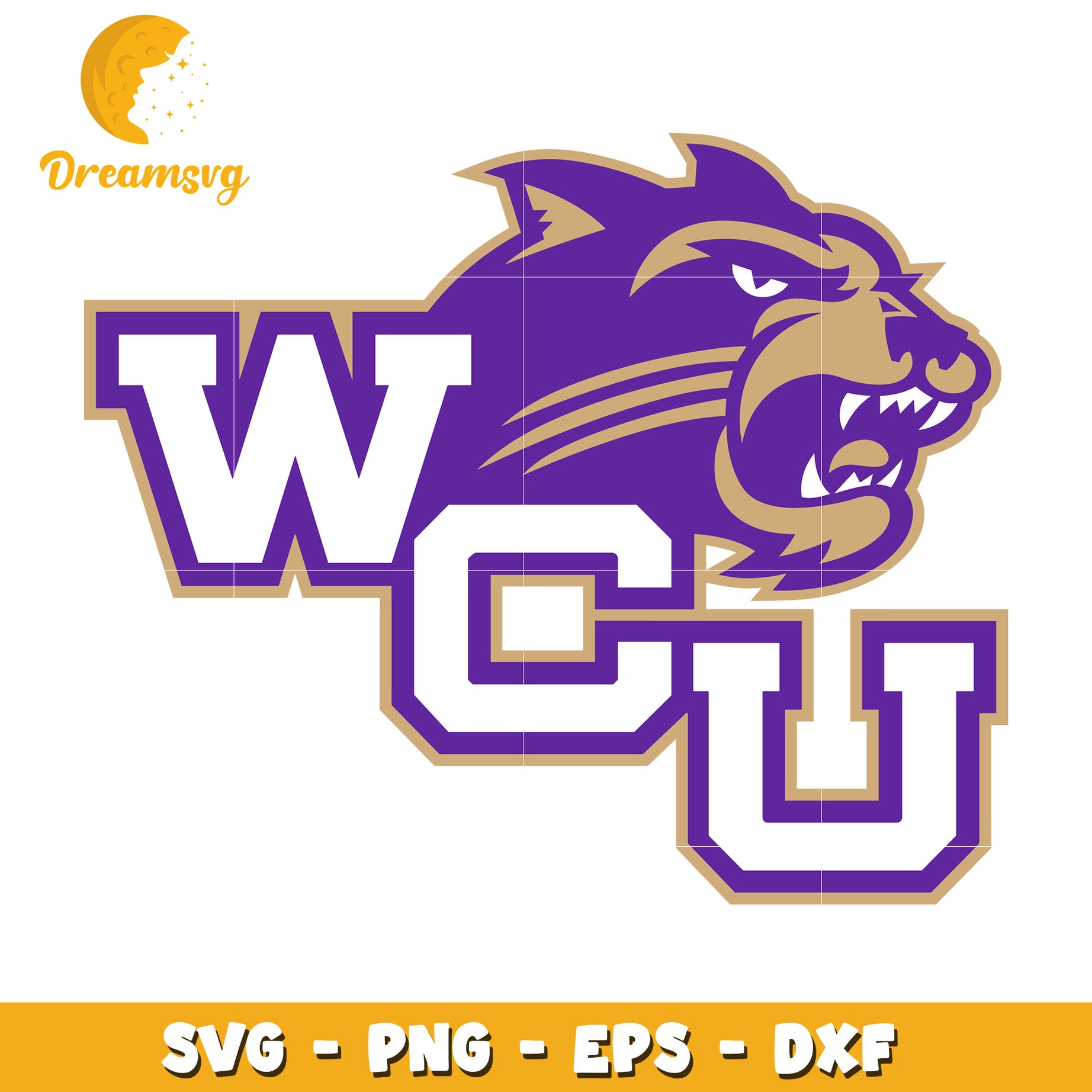 WC U Wildcat Logo SVG PNG EPS DXF