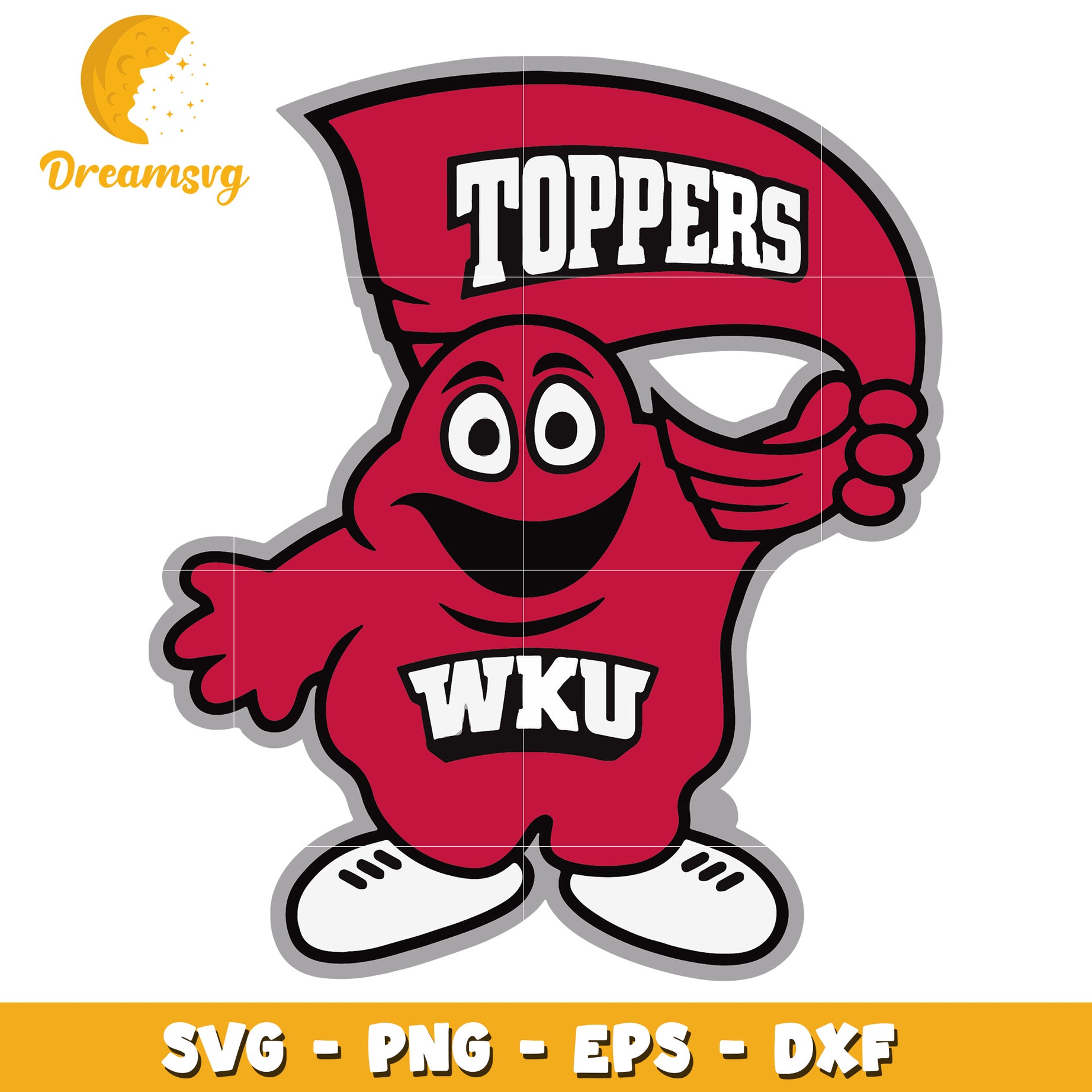 WKU Toppers Mascot SVG PNG EPS DXF