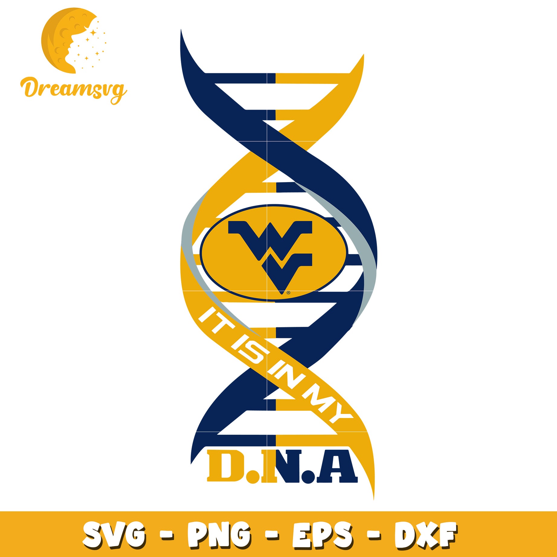 WVU DNA SVG Cut File