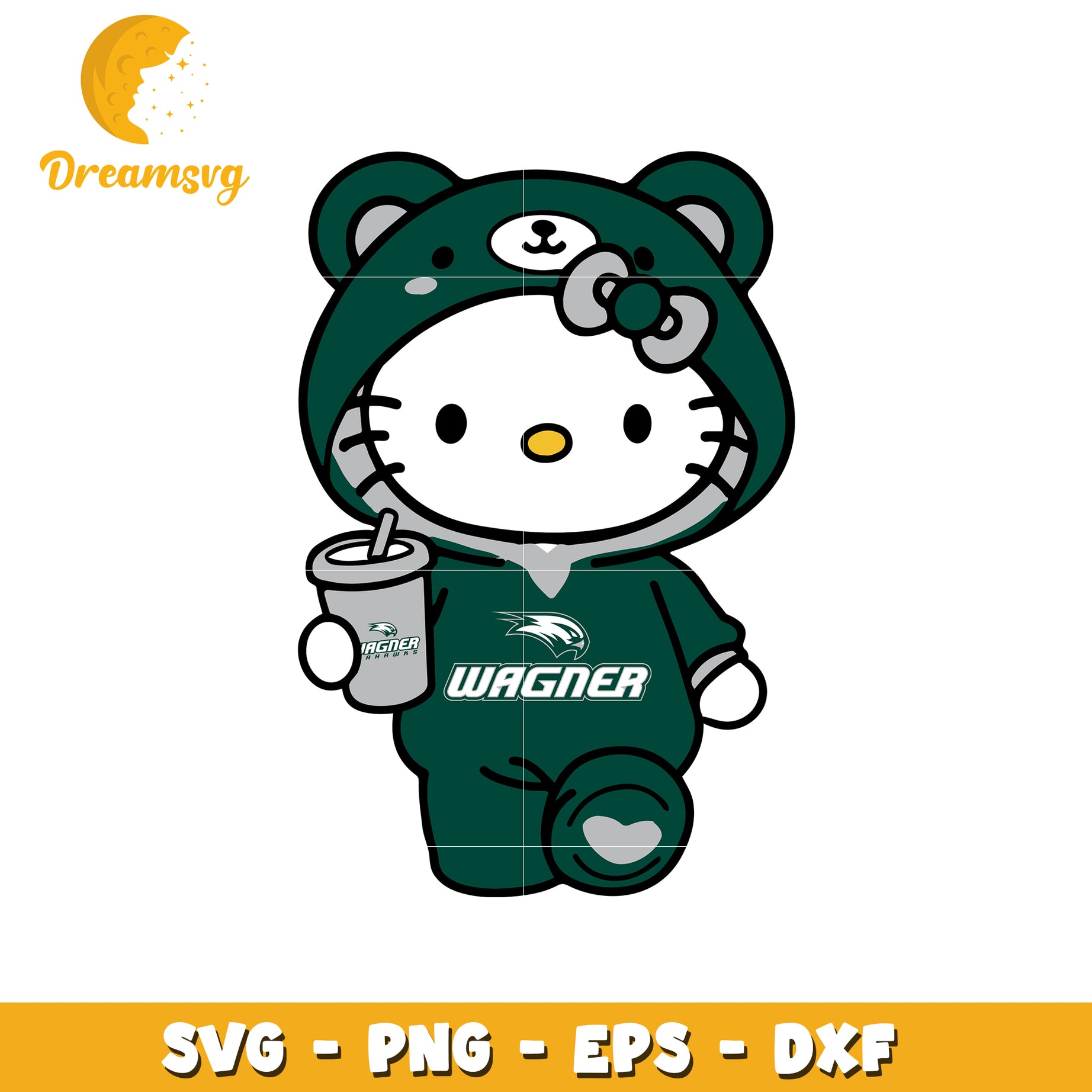 Wagner Seahawks Hello Kitty SVG