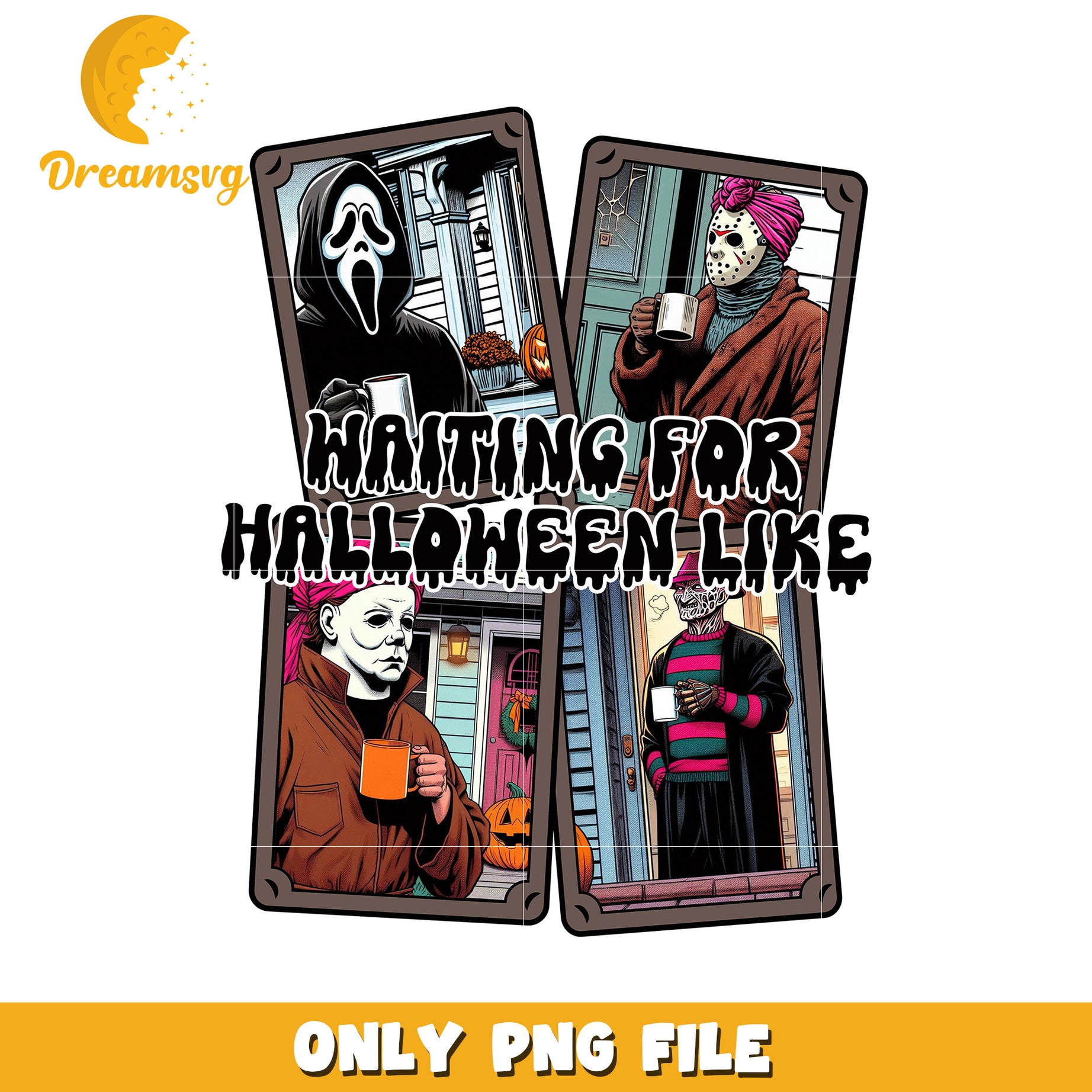 Waiting for halloween png, halloween town png, happy design png