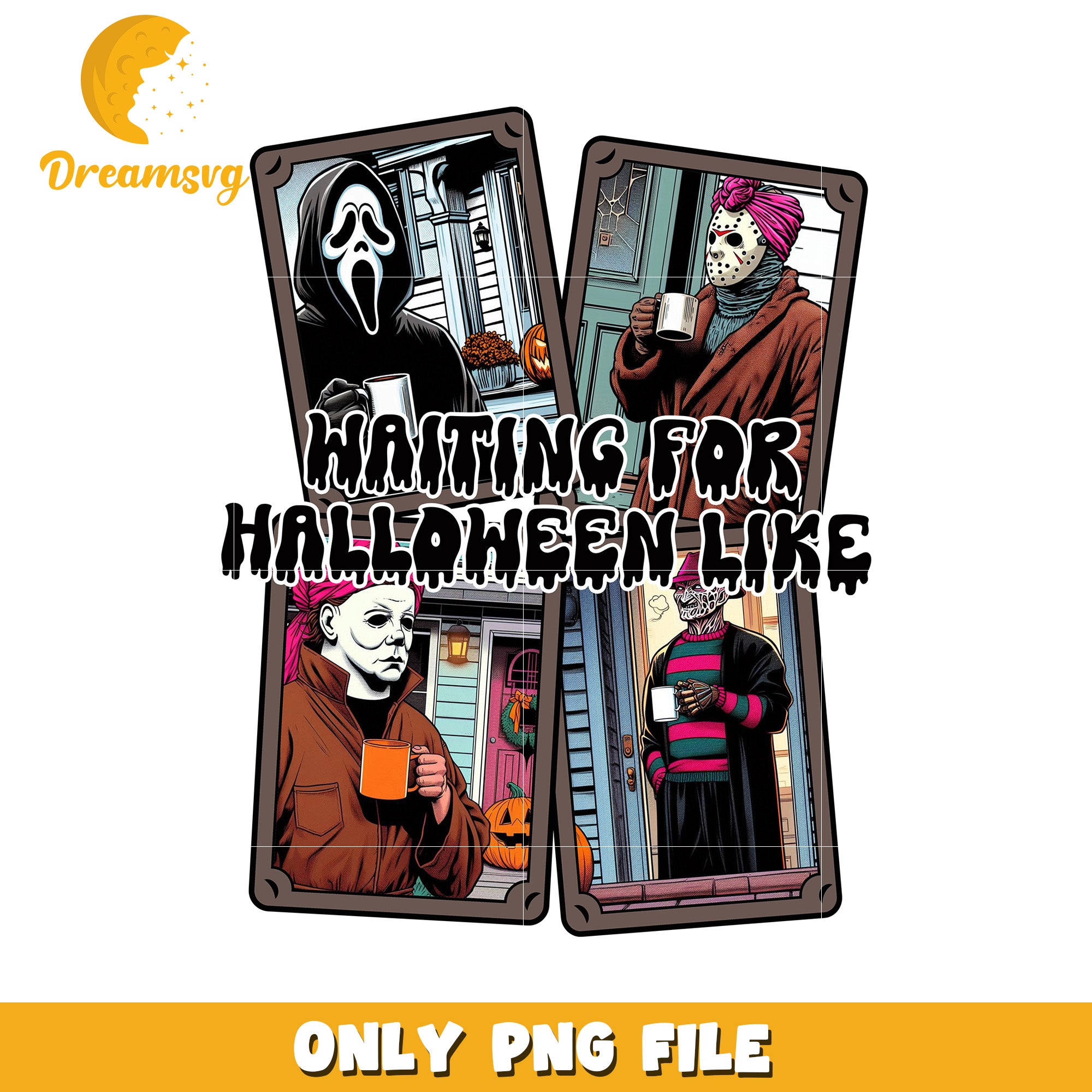 Waiting for halloween png, halloween town png, happy design png