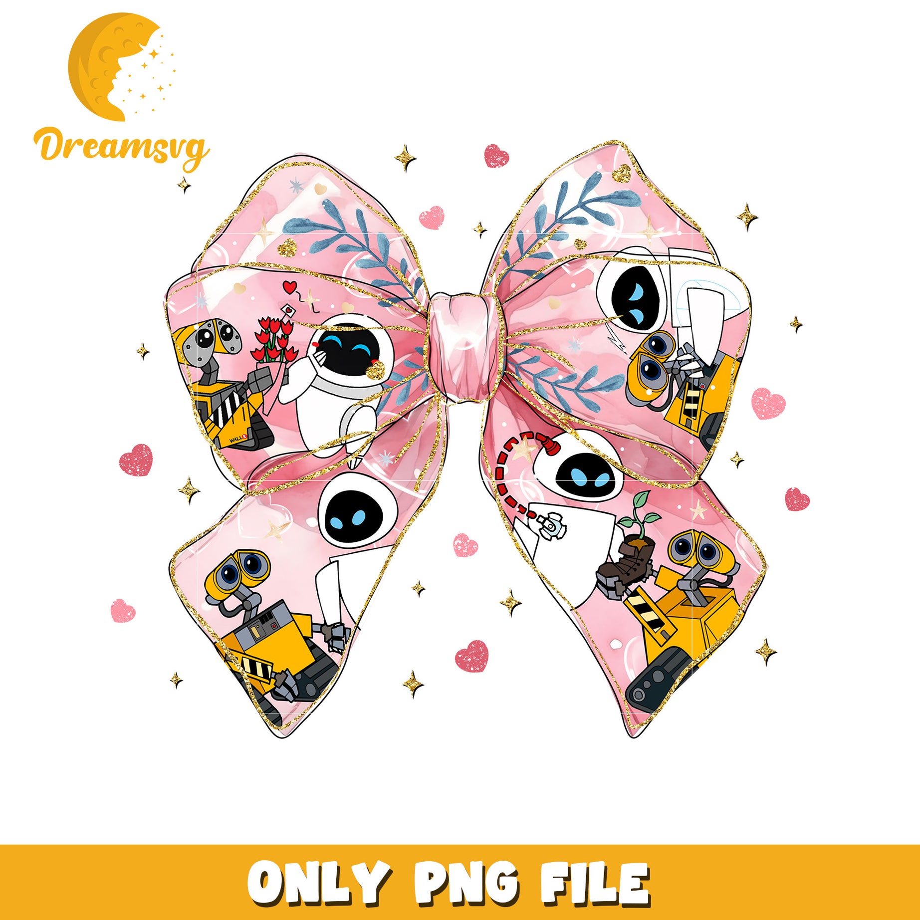 WallE Bow PNG Sublimation