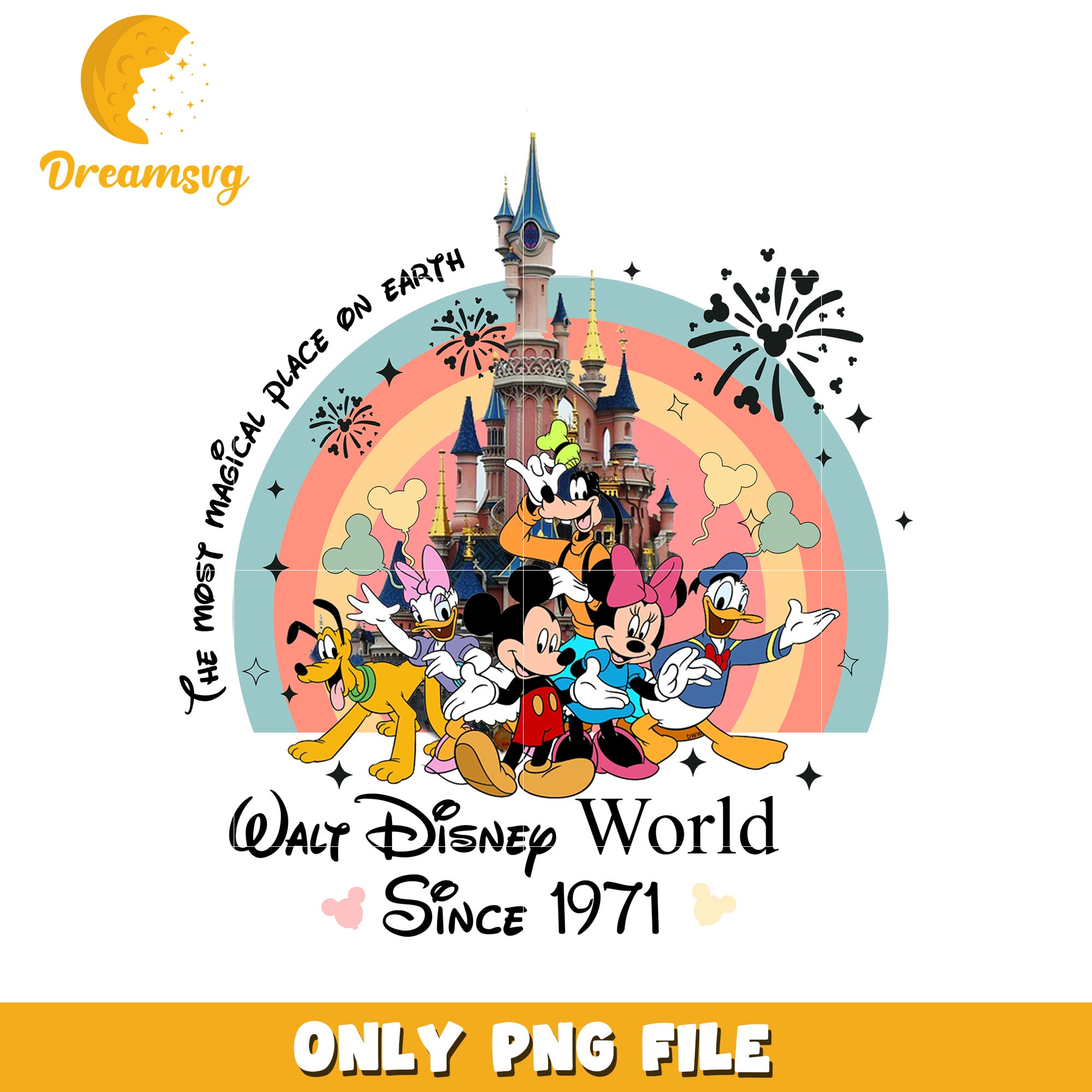 Walt Disney World PNG Design for Magical Moments