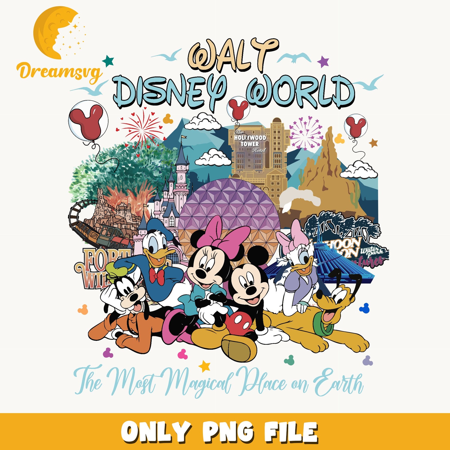 Walt Disney World PNG, Mickey And Friends Disney Trip PNG, Magic Kingdom PNG