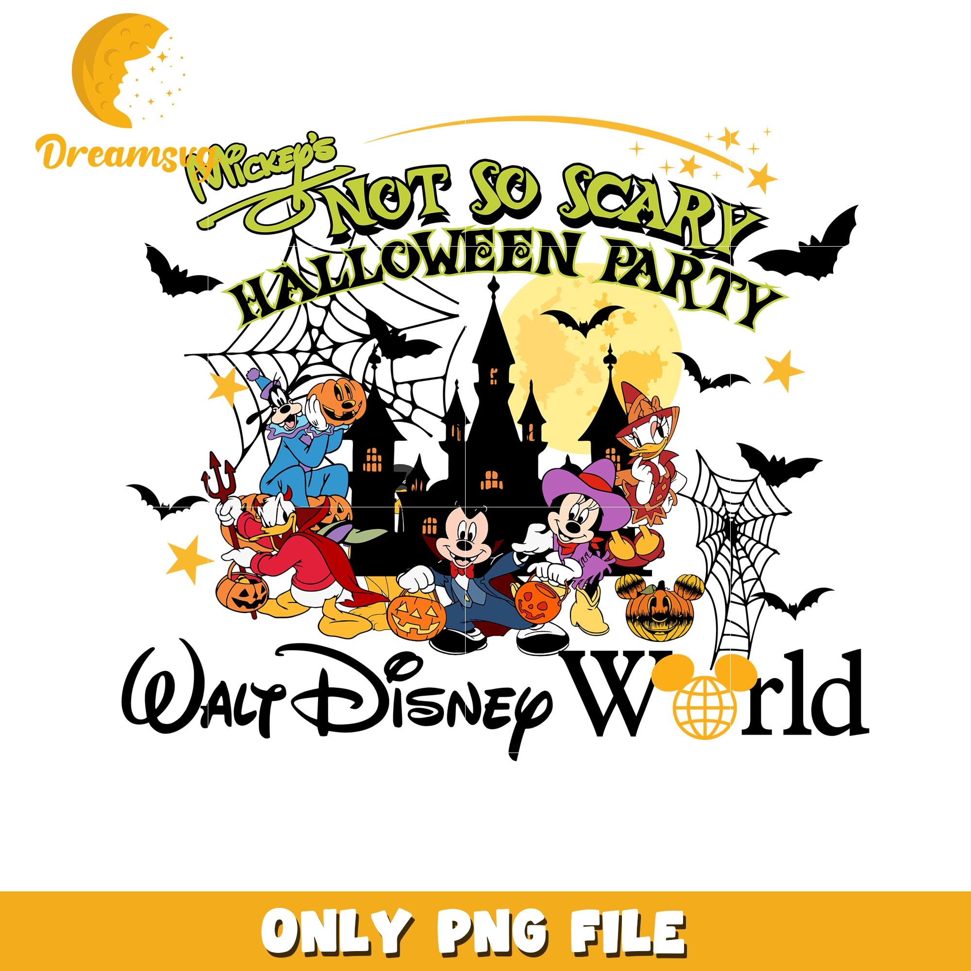 Walt Disneyworld not so scary png, Disney cartoon halloween friends png