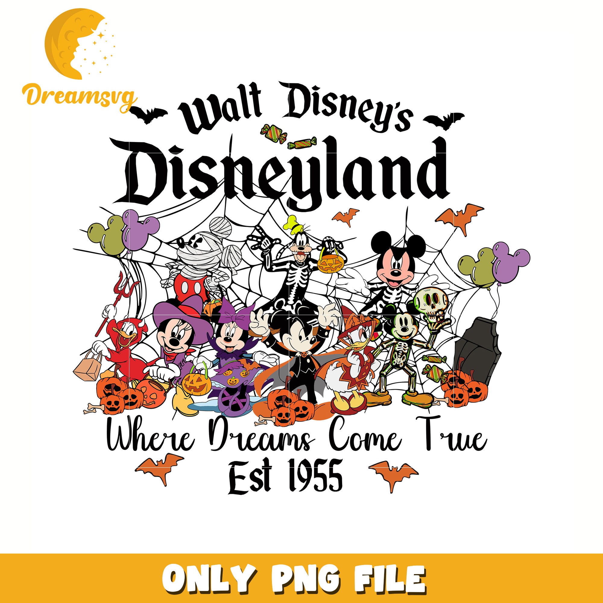 Walt disneys disneyland png, halloween png, trick or treat png