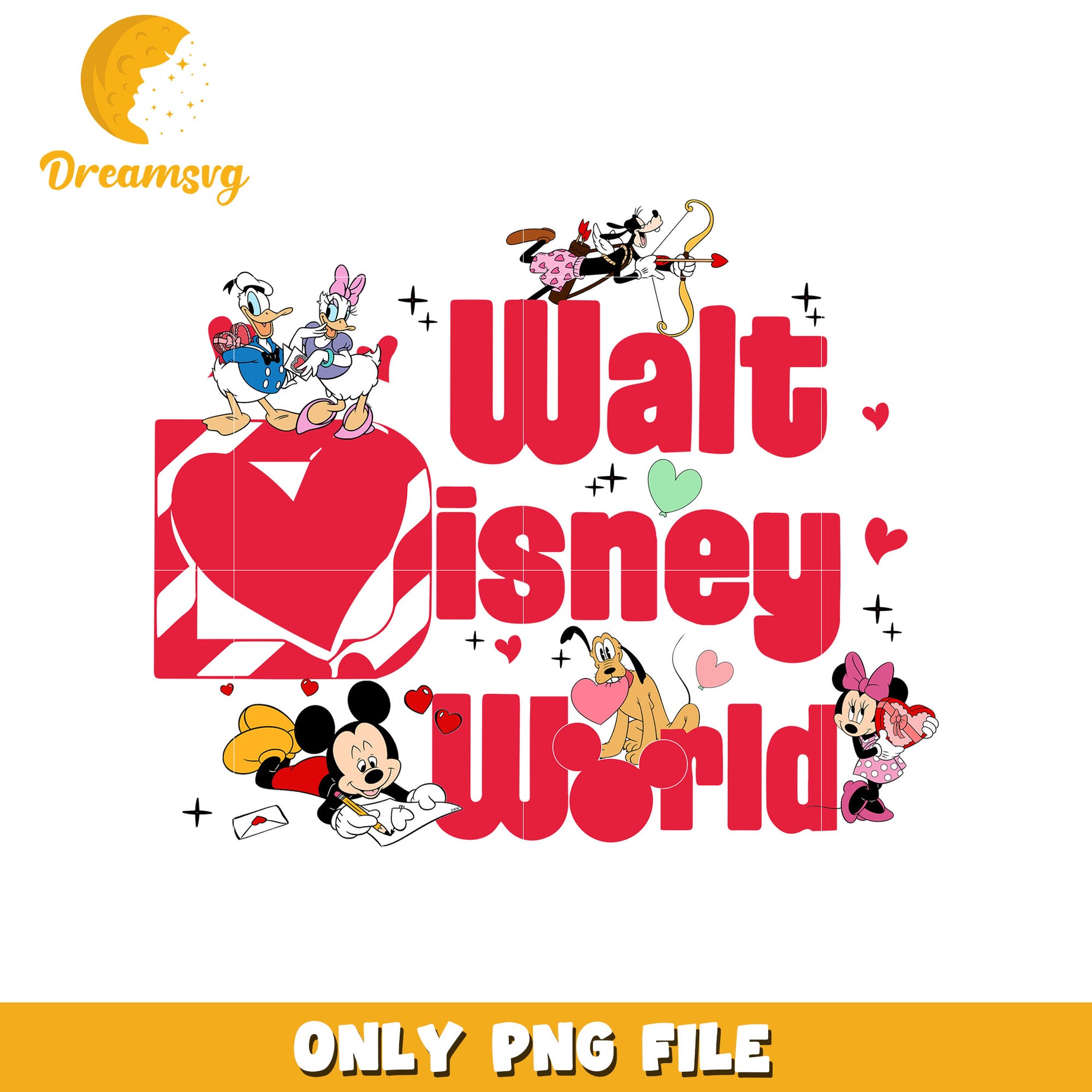 Walt disney world valentine png, disney valentine png, disney png